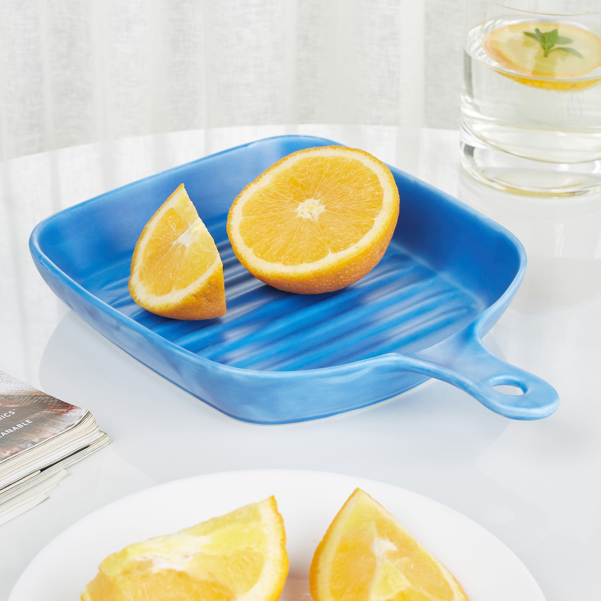 Ace Ceramic Square Serving Platter in Assorted Colour