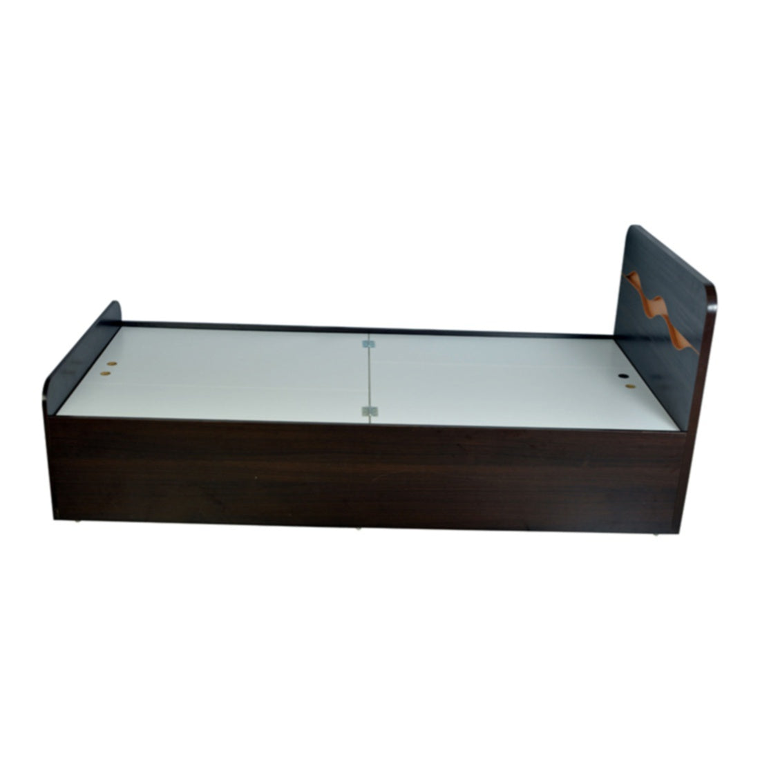 Swirl Single Bed with Box storage in Wenge Colour