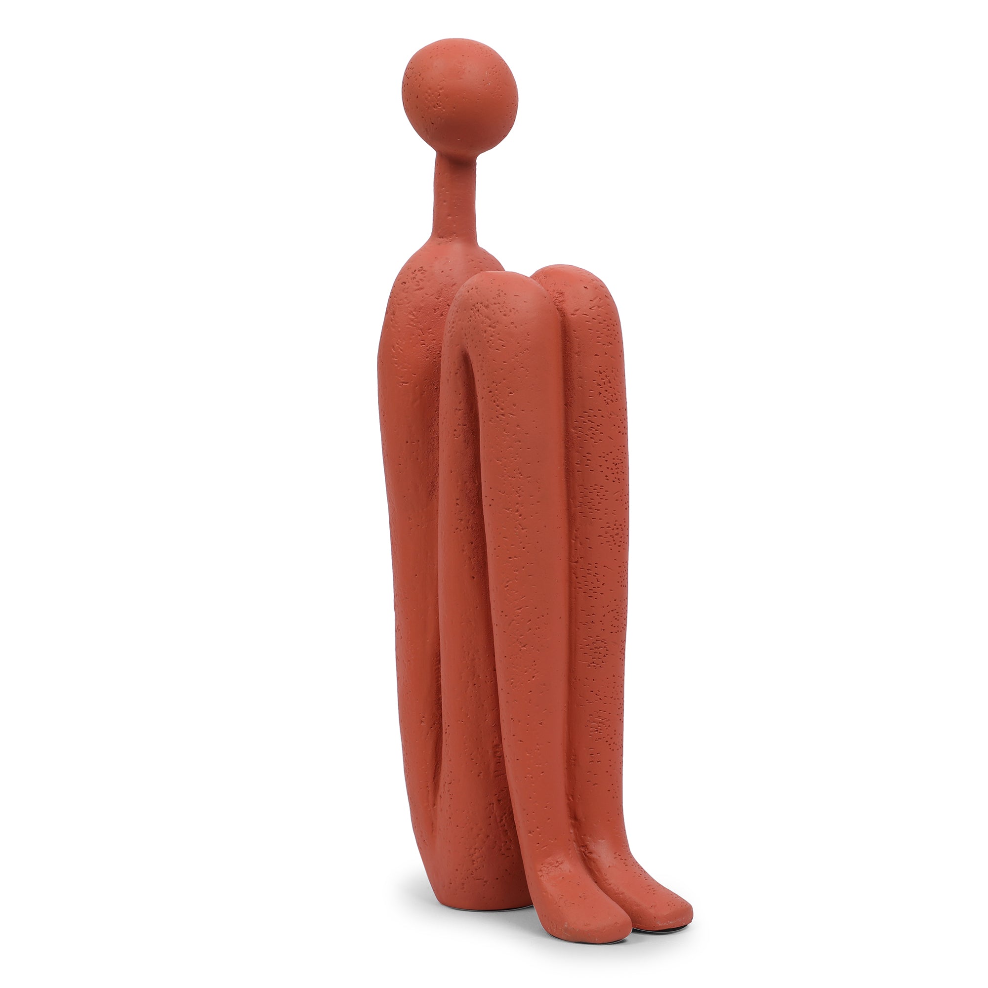 Miraya Modern 2pc Book End Polyresin Hand Finished Terracotta 26cm by Living Essence