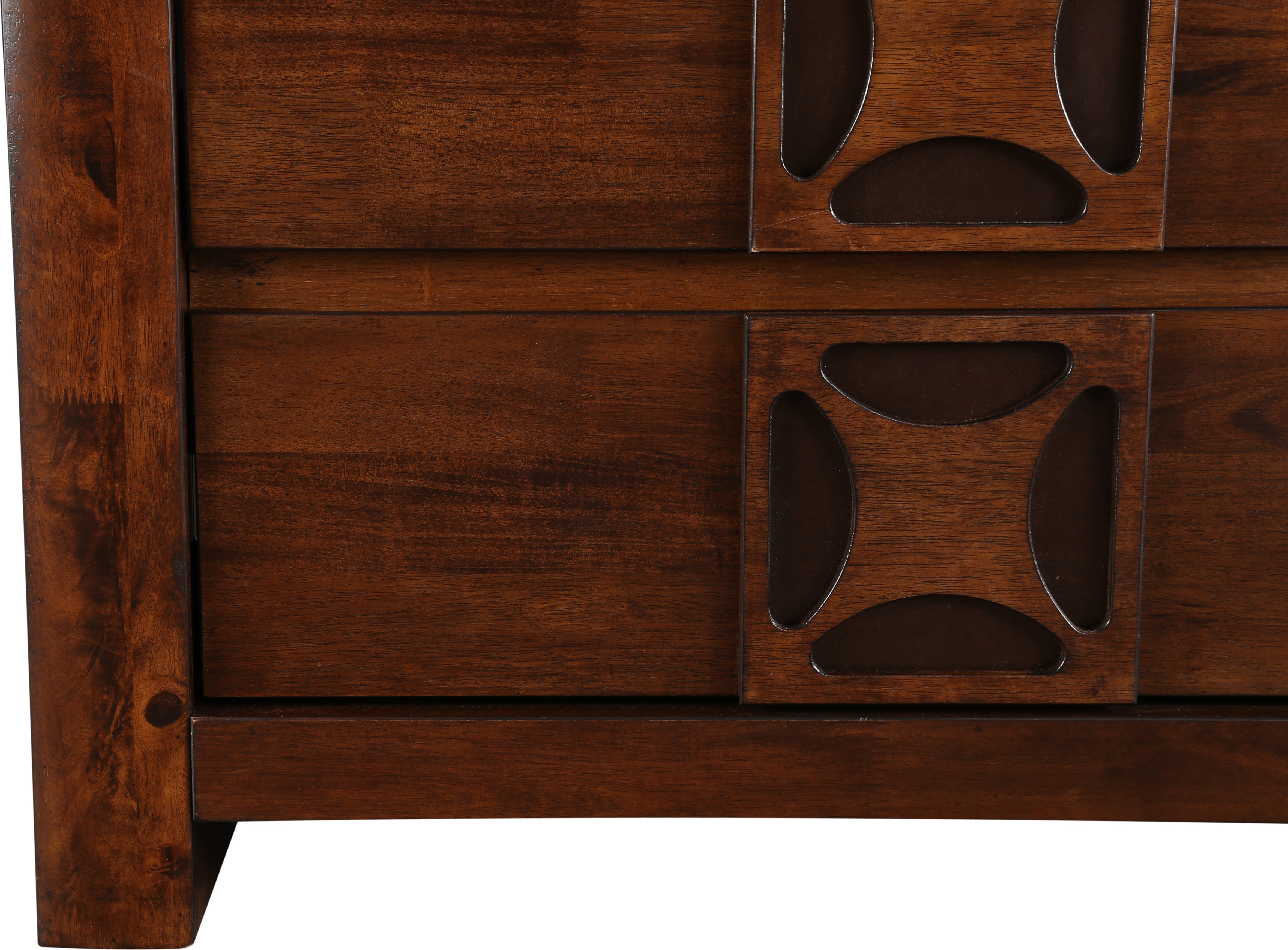 Casablanca Solidwood Dresser with mirror in Walnut Colour