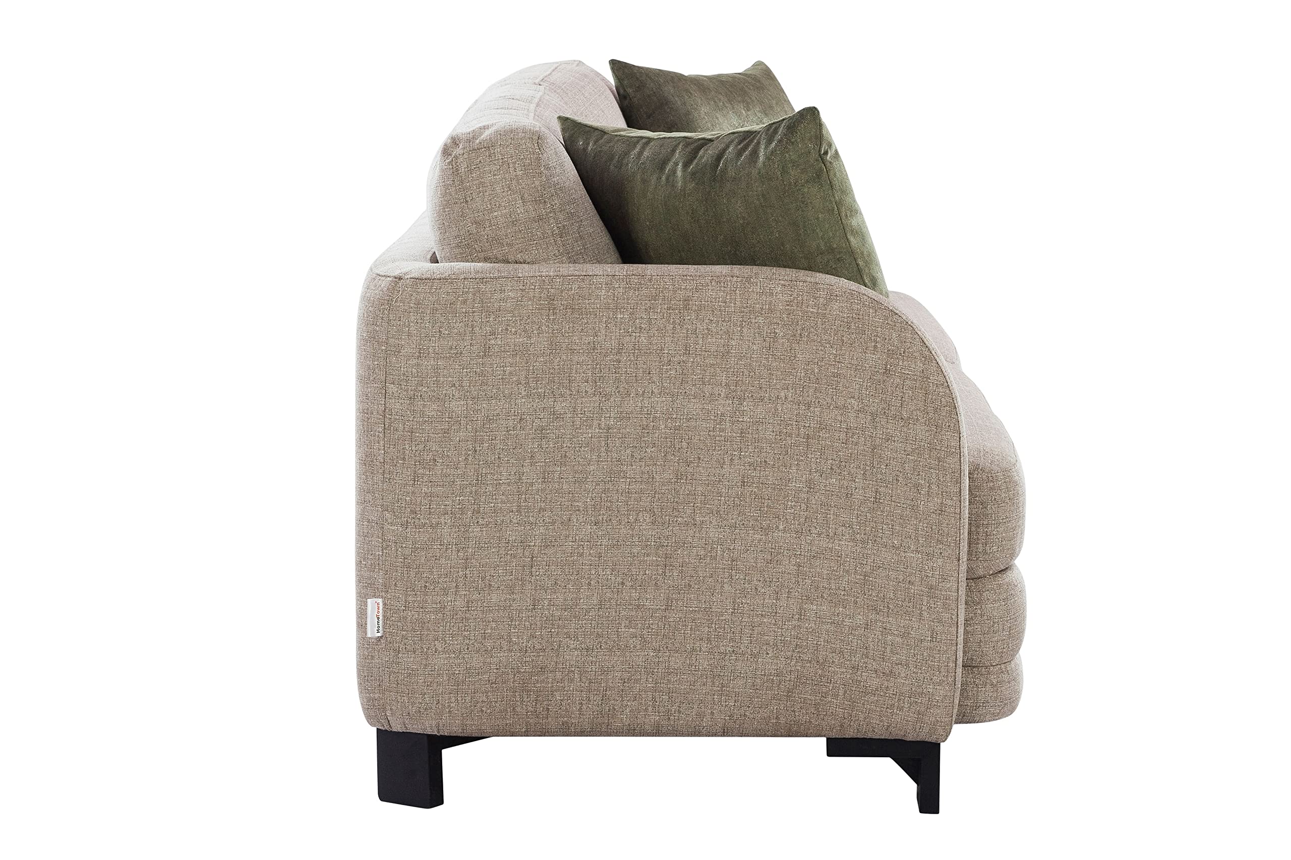 Grace Fabric Four Seater Sofa in Grey Colour