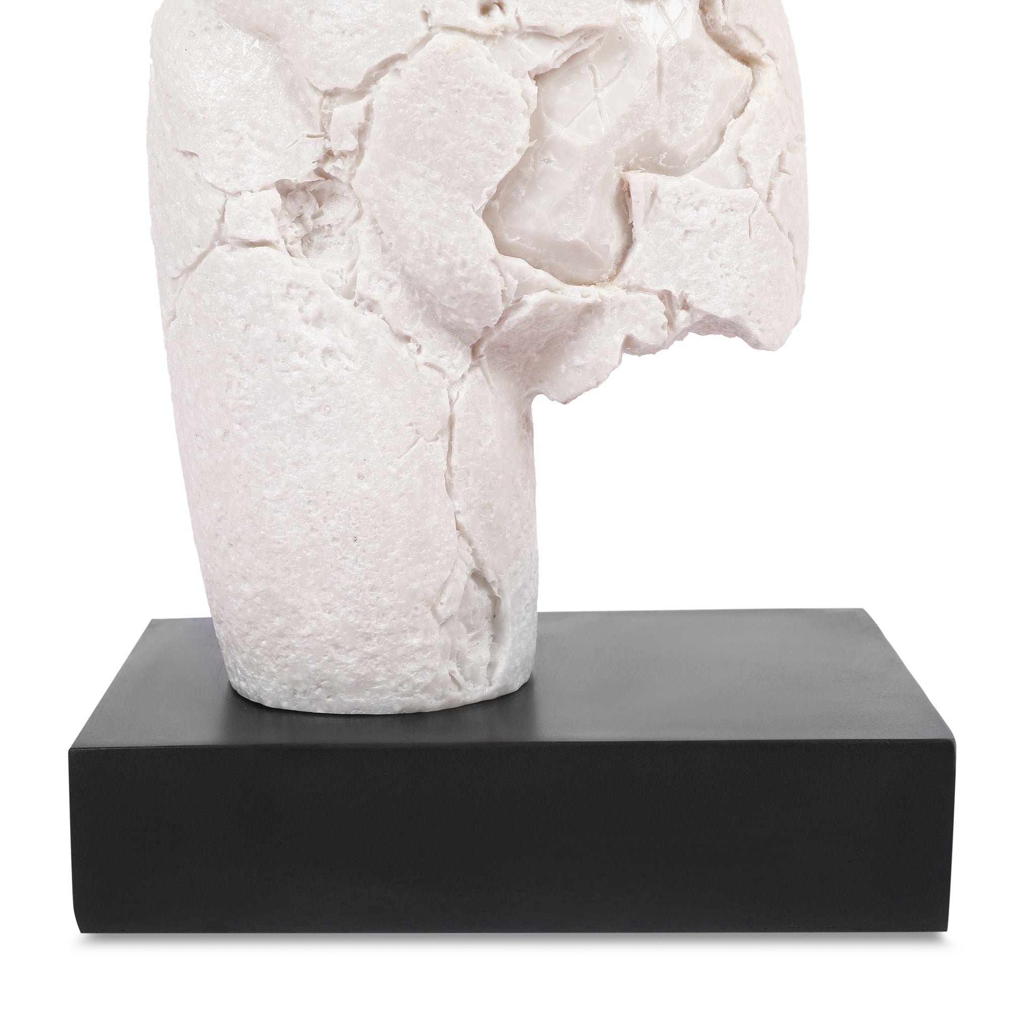 Miraya Human Torso Polyresin Figurine White 45cm by Living Essence