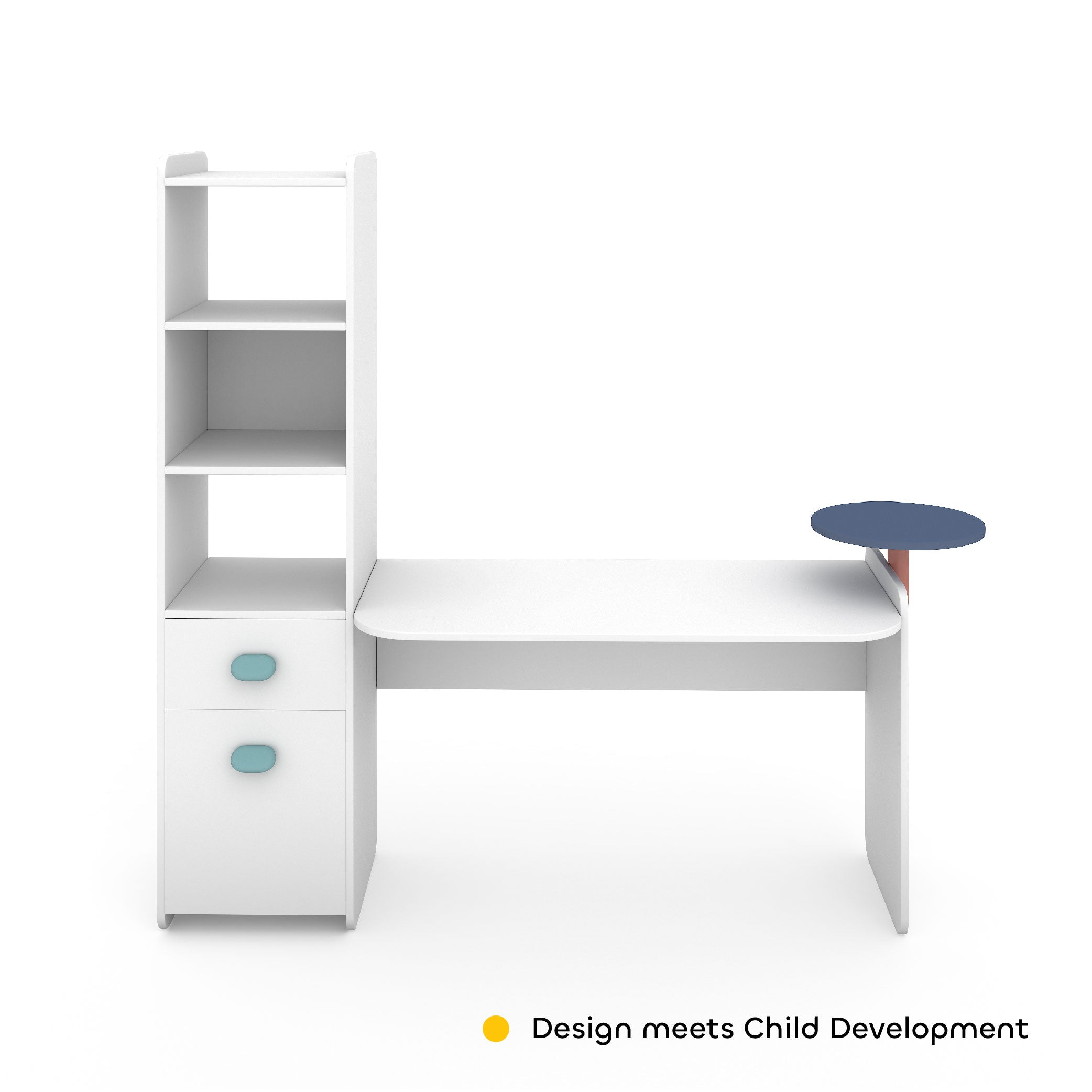 Skyline Study Desk in Rainy Grey Colour