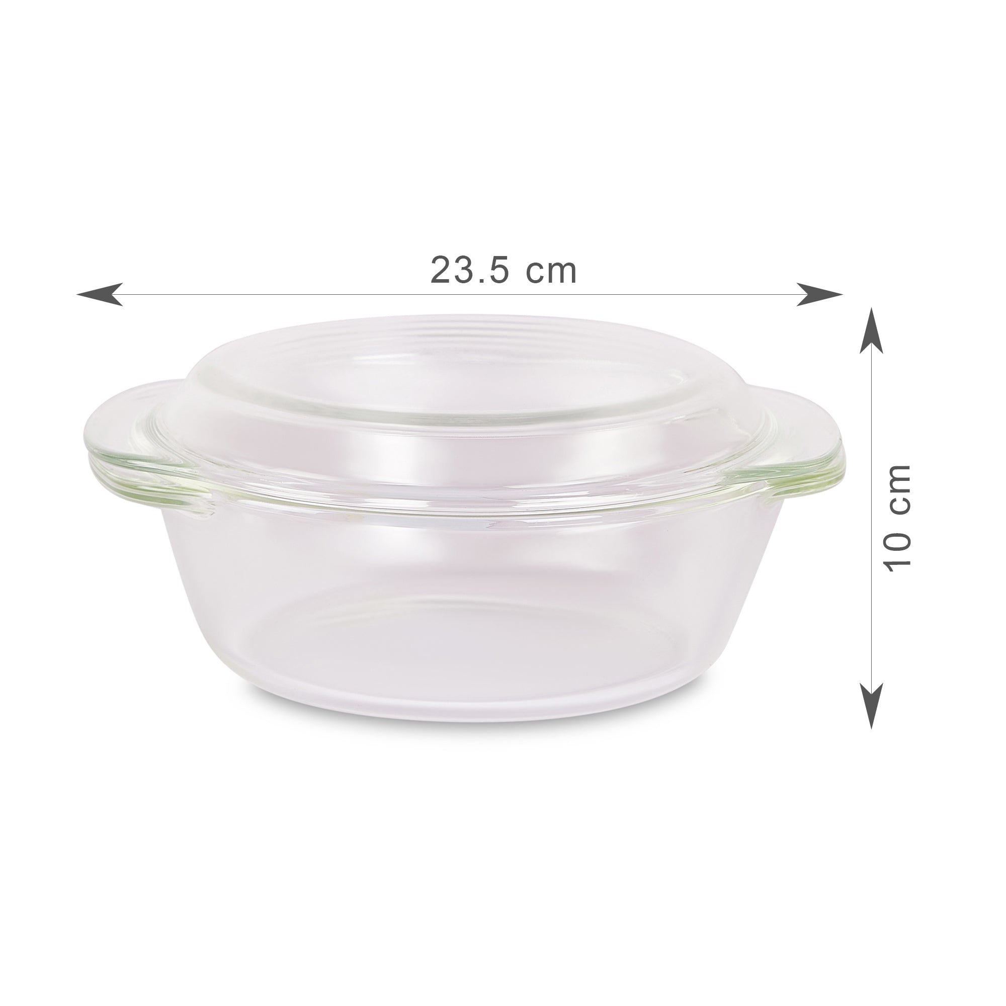 Fiesta Borosilicate Glass Casserole Set of 4 in Clear Colour