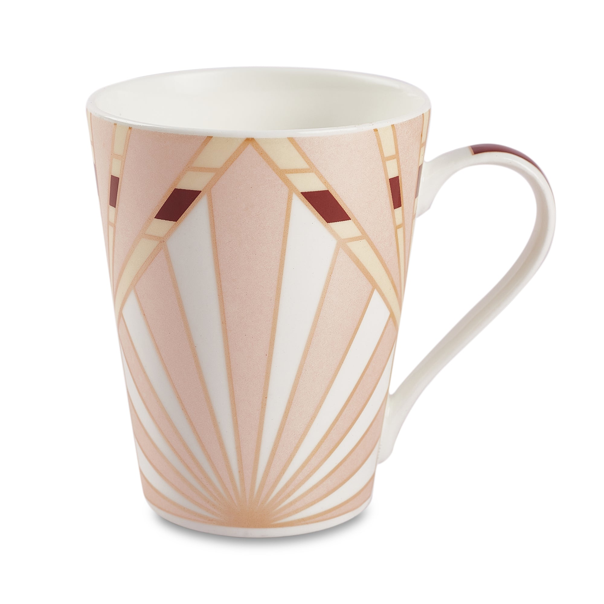Sapphire Bone China Coffee Mug Set of 4 in Peach Colour