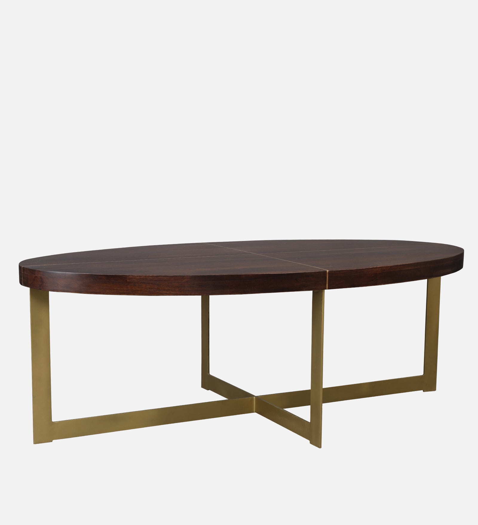 Augustin Solid Wood Center Table in Walnut Colour