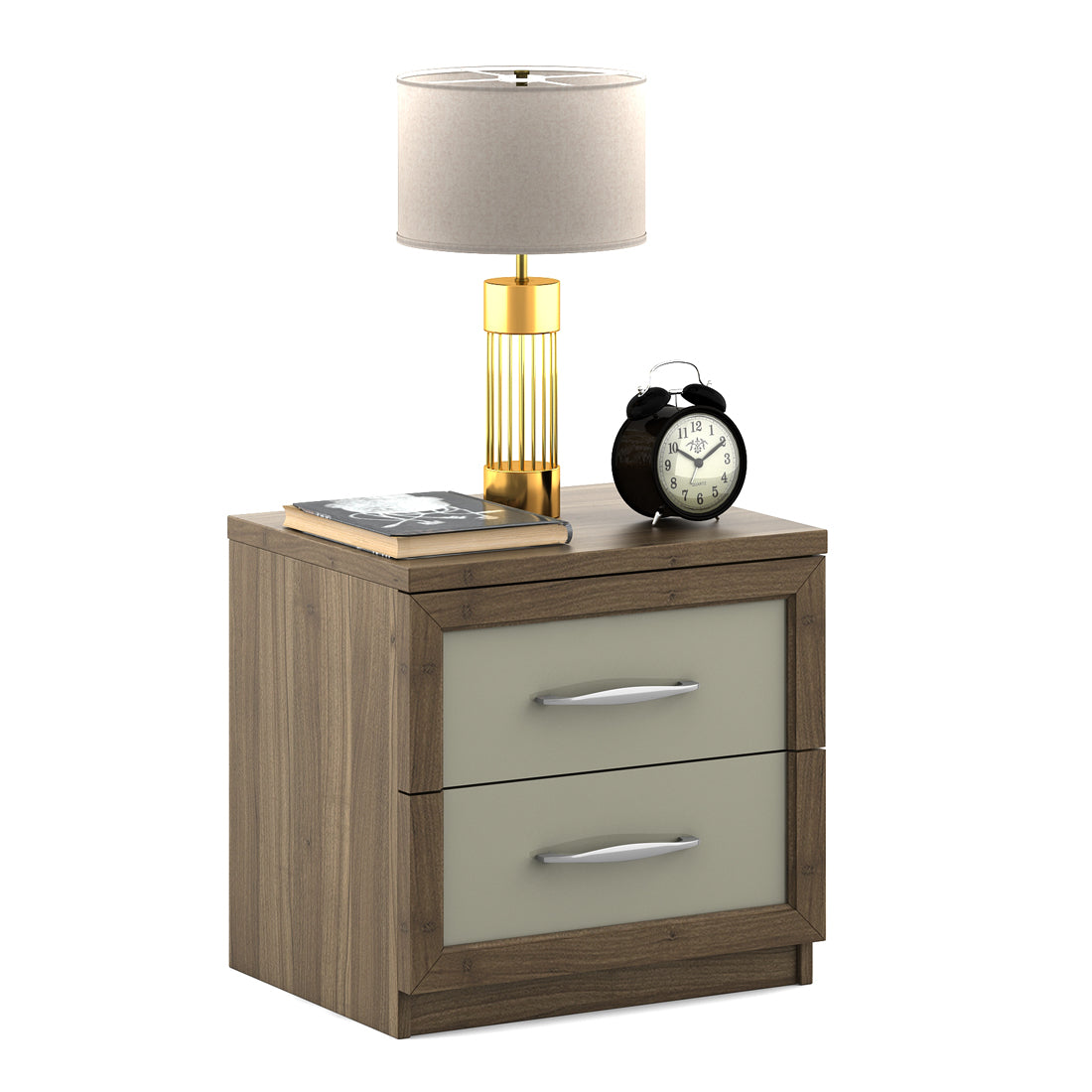 Petra Night Stand in Walnut Colour