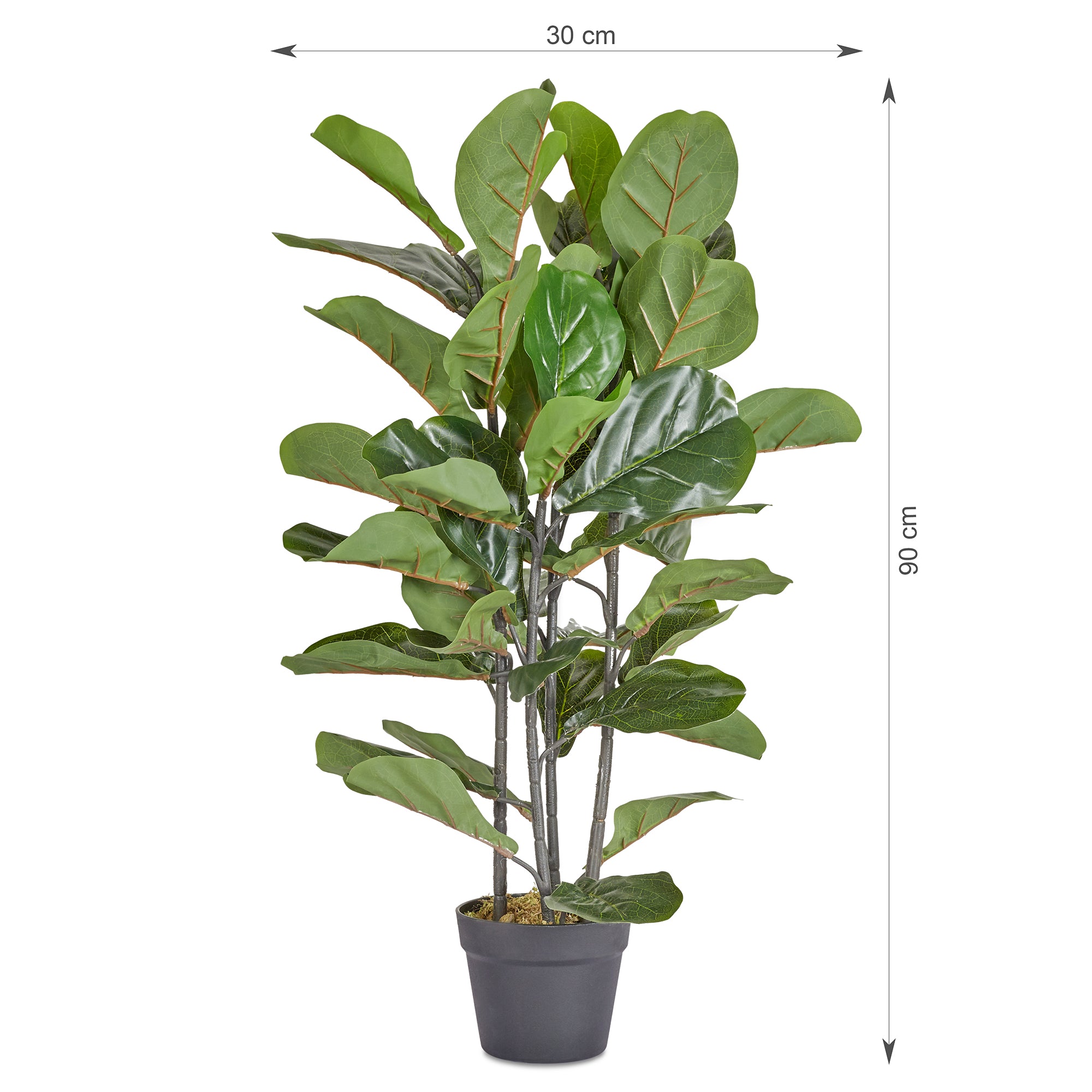 Ilana Artificial Fiddle Potted Plant 90Cm in Green Colour