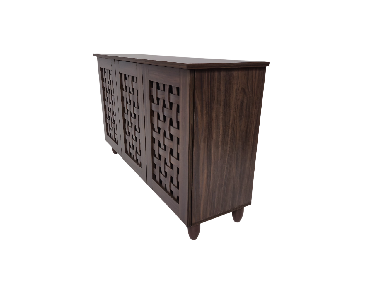 Neste 3 Door Shoe Rack in Walnut Colour