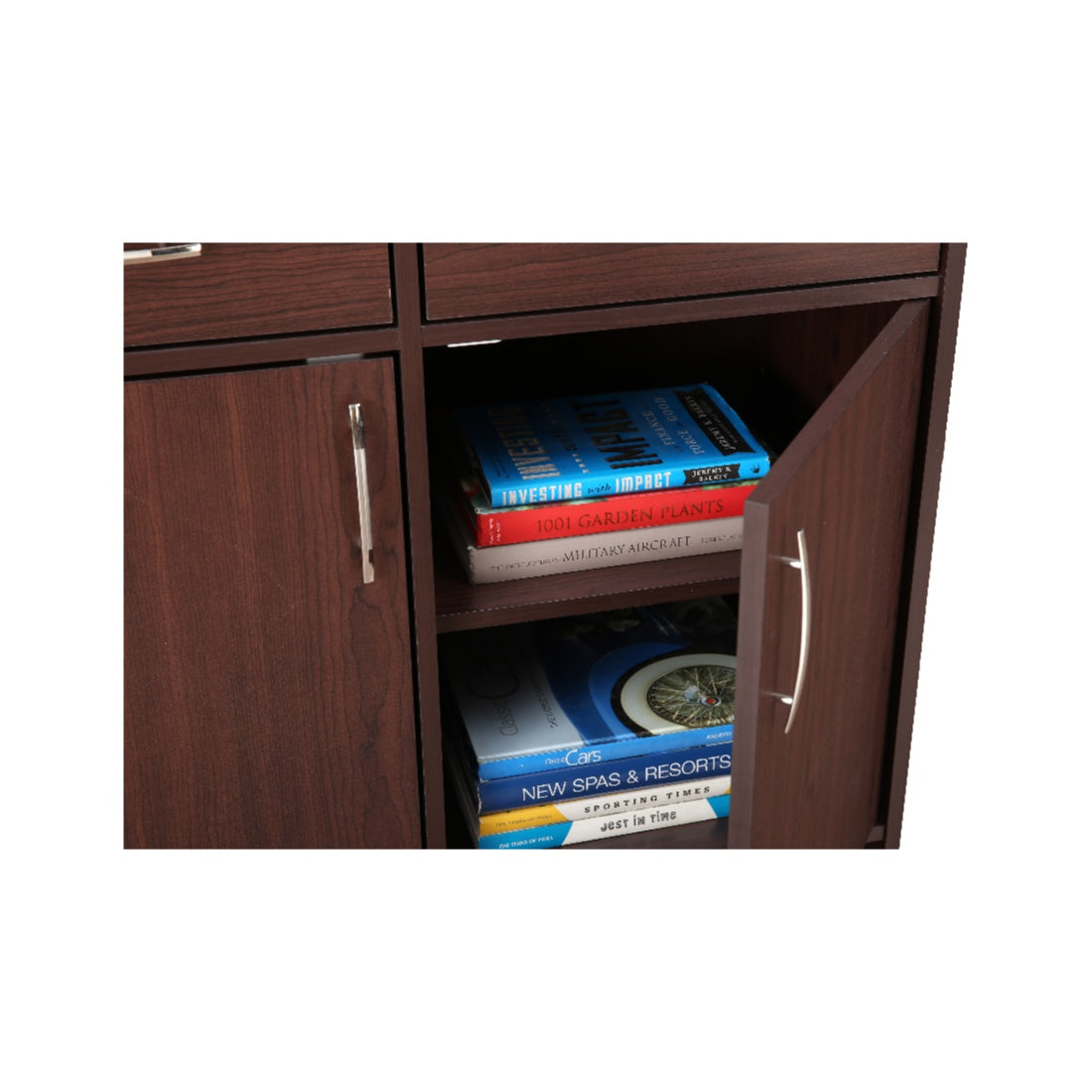 Albert Engineered Wood 2 Door Cabinet in Cherry Brown Colour