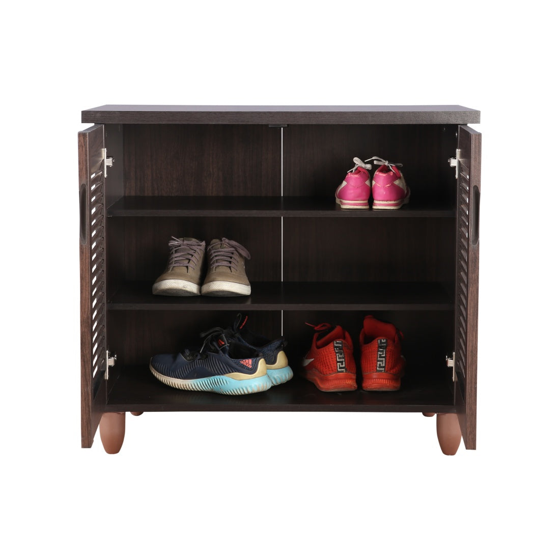 Riveria Engineered Wood Shoe Rack in Wenge Colour