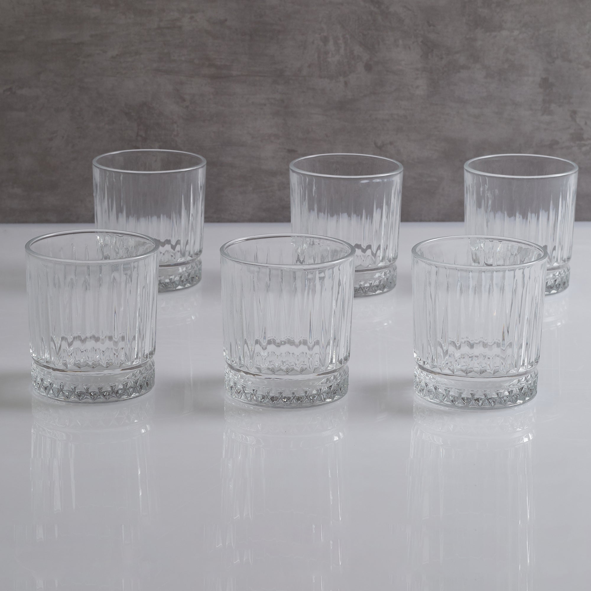 Dubai Glass Whisky Glass Set of 6 in Transparent Colour