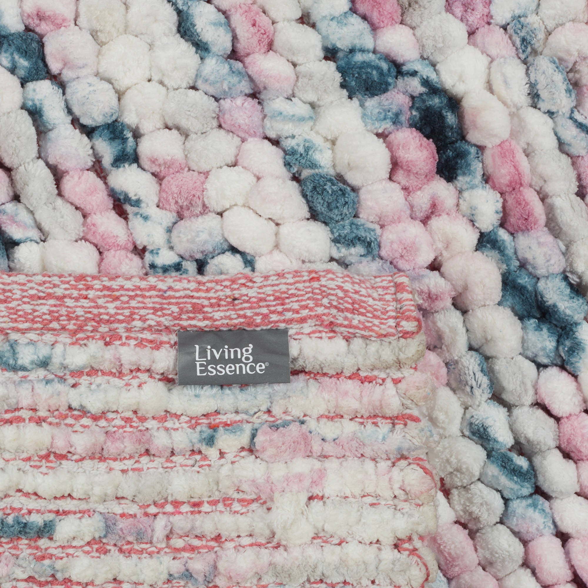 Emilia Micro Chenille Multipurpose Loop Runner 60x152 Cm in Blush Blue Colour