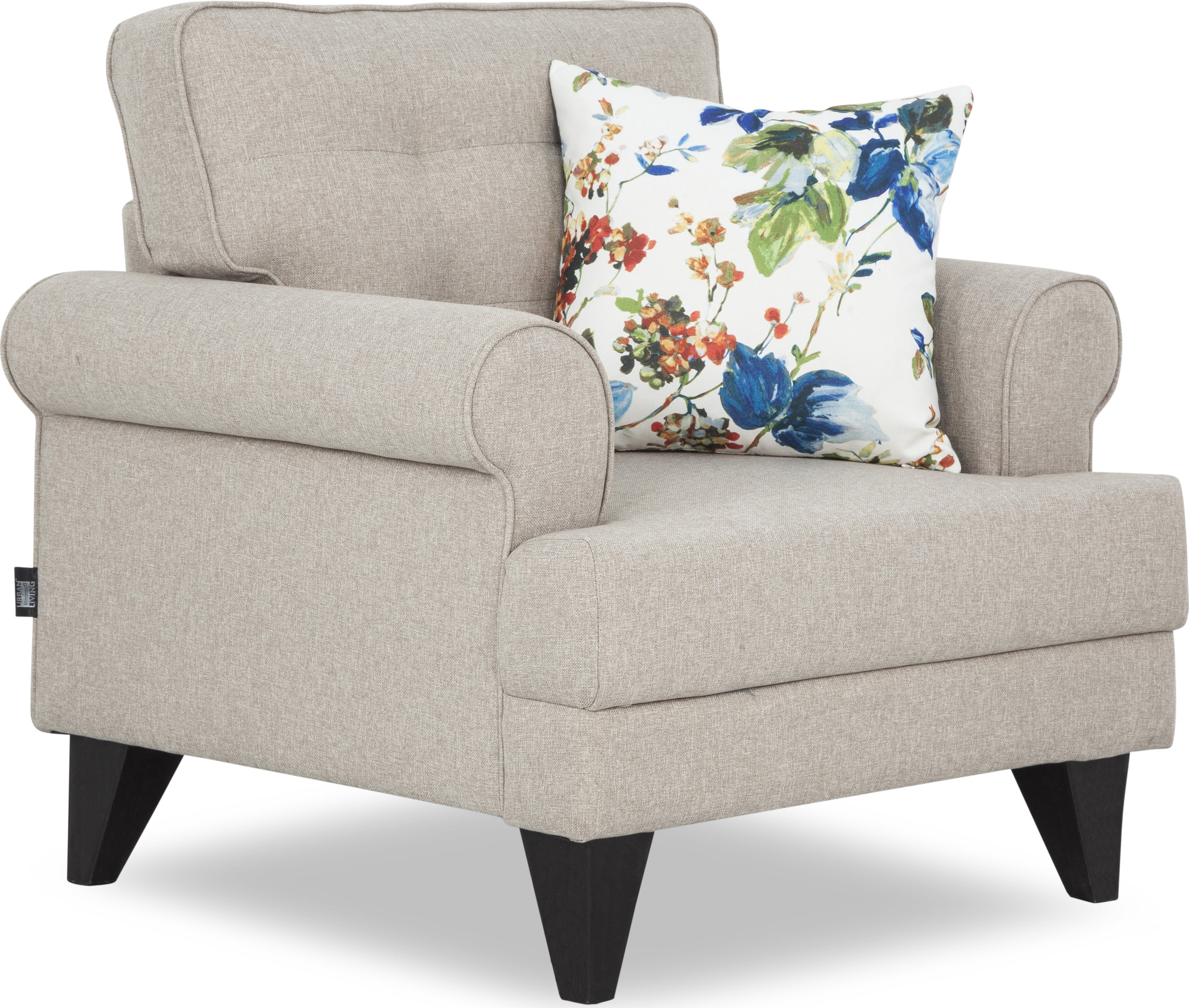 Paddington Fabric Single Seater Sofa in Beige Colour