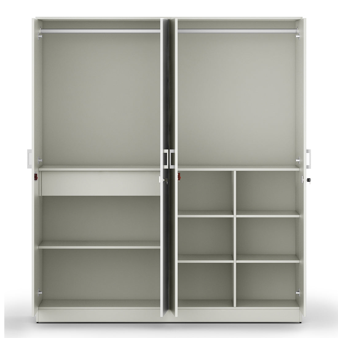 Prime Four Door Wardrobe in White Colour