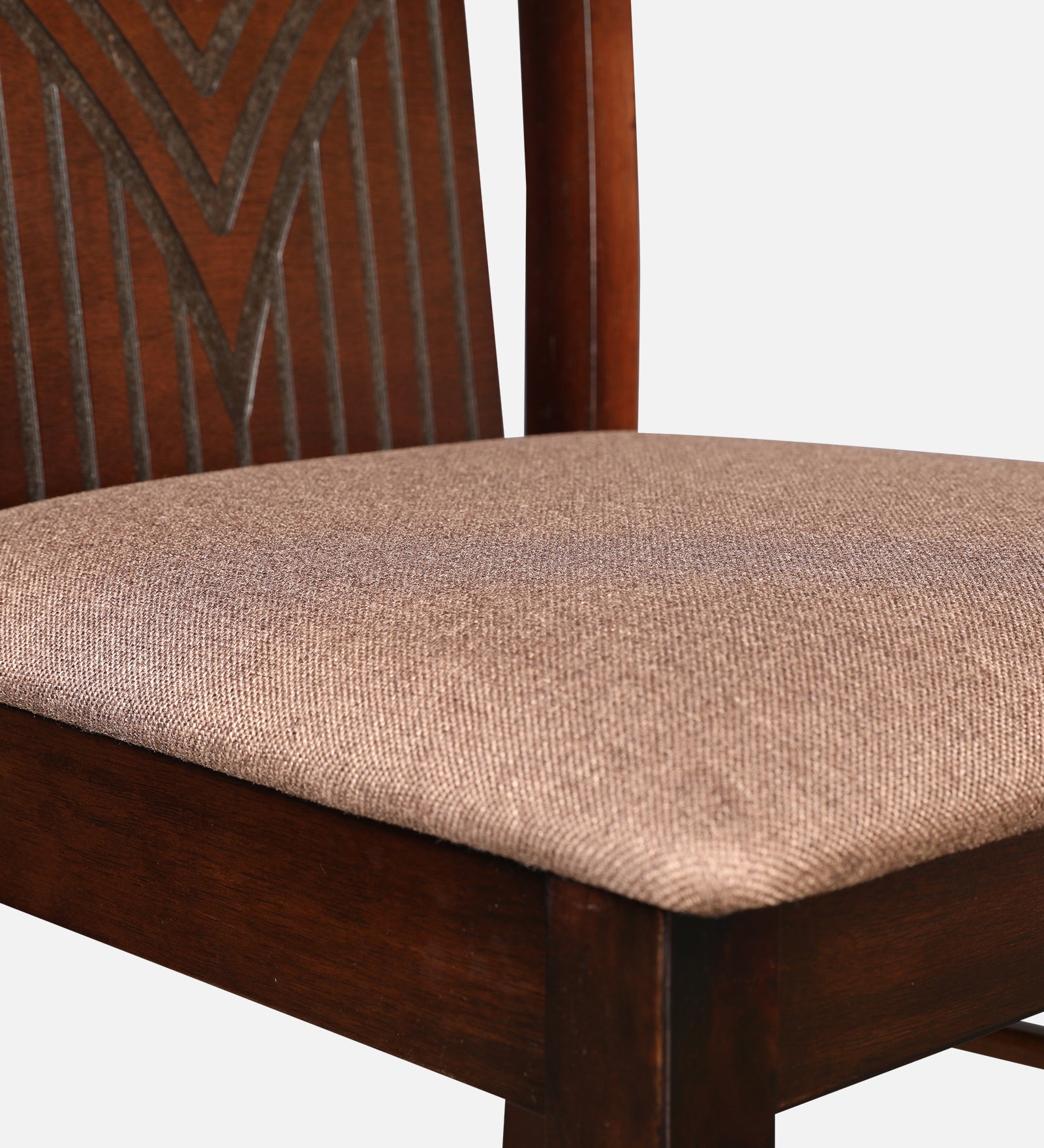 Aravali Rubber Wood Dining Chair Set Of 2 in Antique Cherry Colour