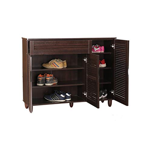Carry Engineered Wood Shoe Rack in Wenge Colour