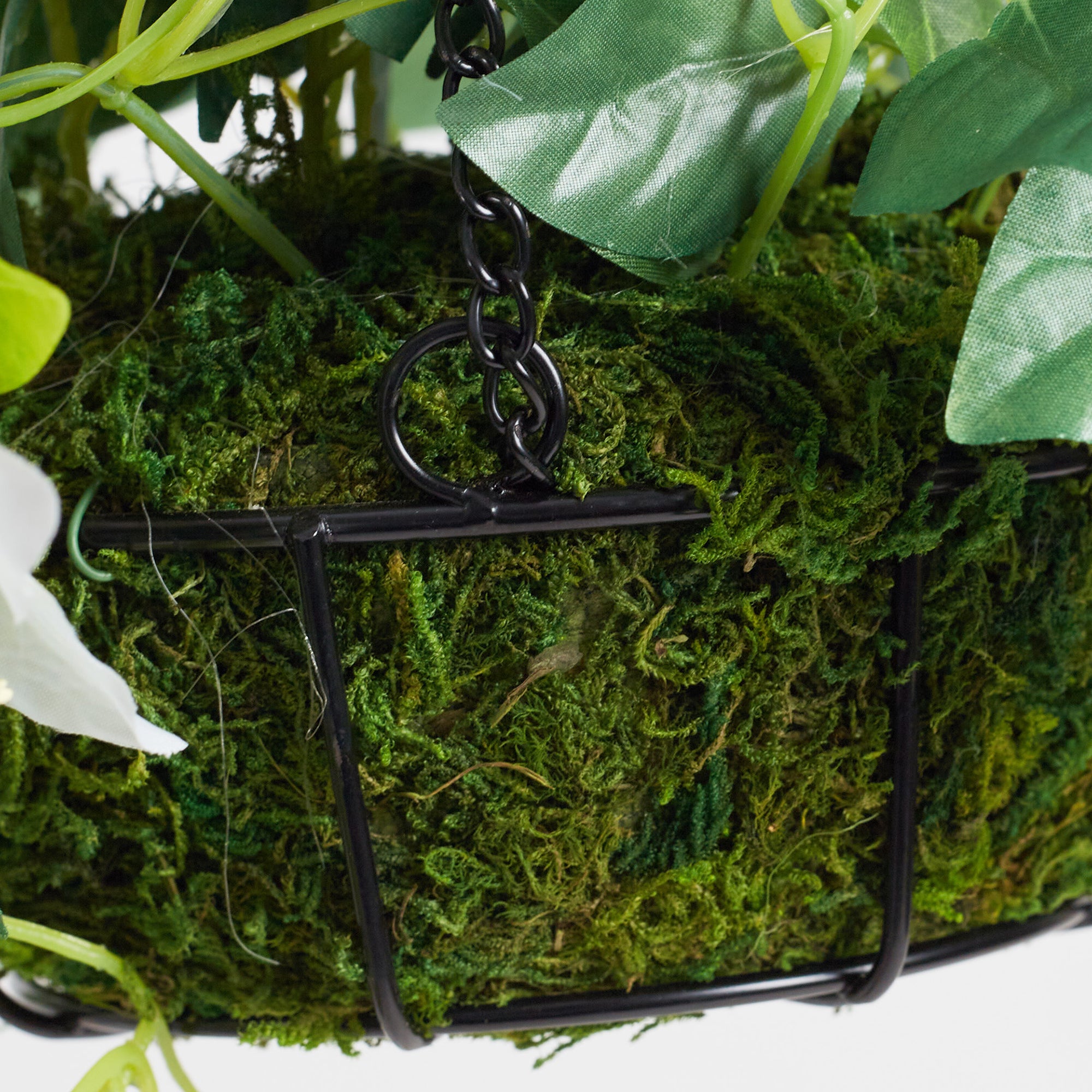 Ilana Faux Hanging Bougainvillea With Pot 54 Cm in White Colour
