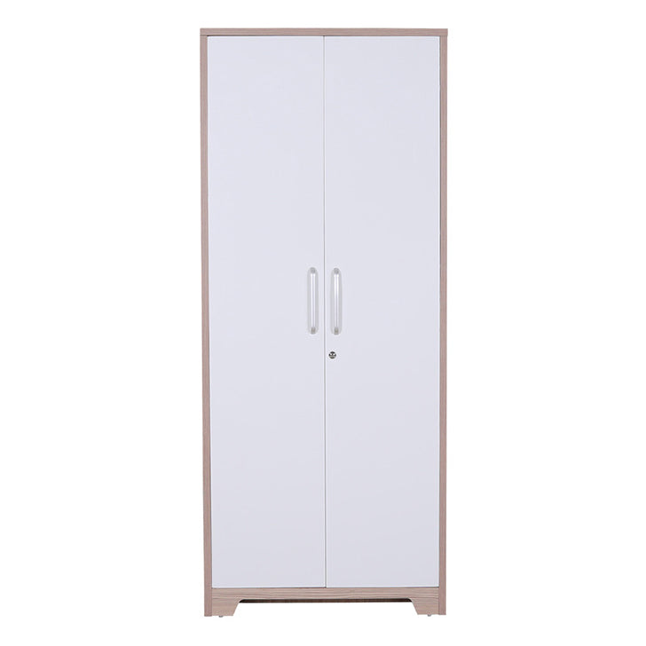 Ambra Two Door Wardrobe in White & Larch Colour