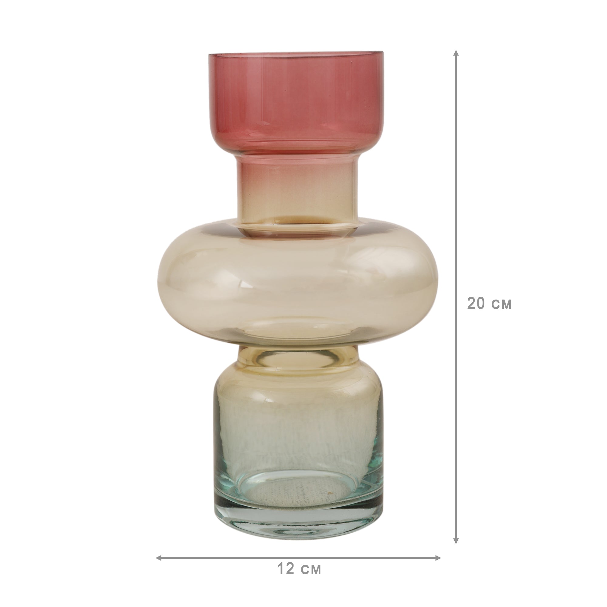 Monique Pop Glass Vase 24Cm in Multi Colour