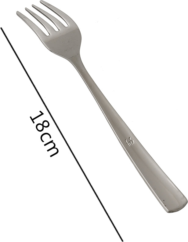FNS Stainless steel Solo Dessert Fork Set of 6 in Silver Colour
