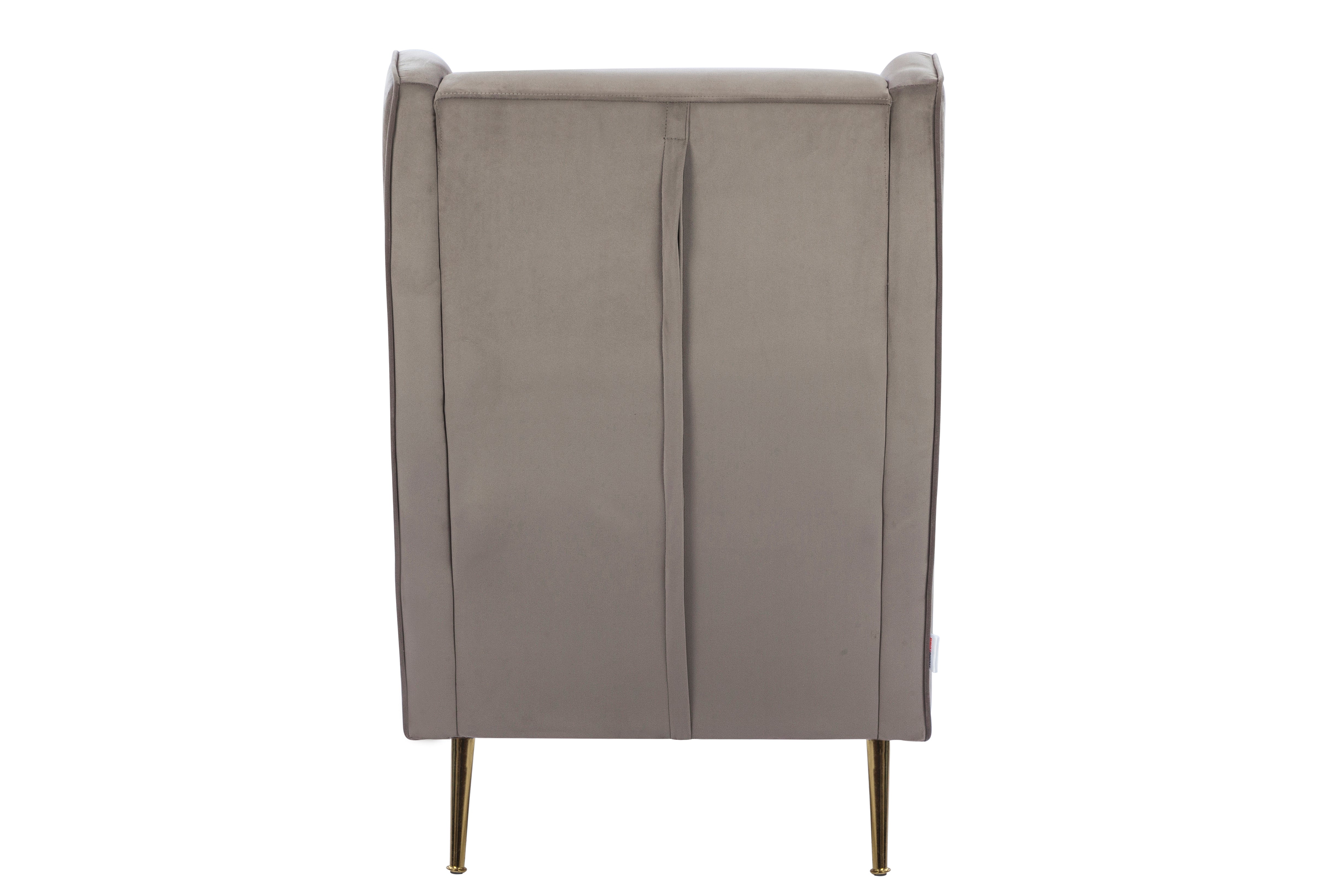 Charm Velvet Arm Chair in Dark Grey Colour