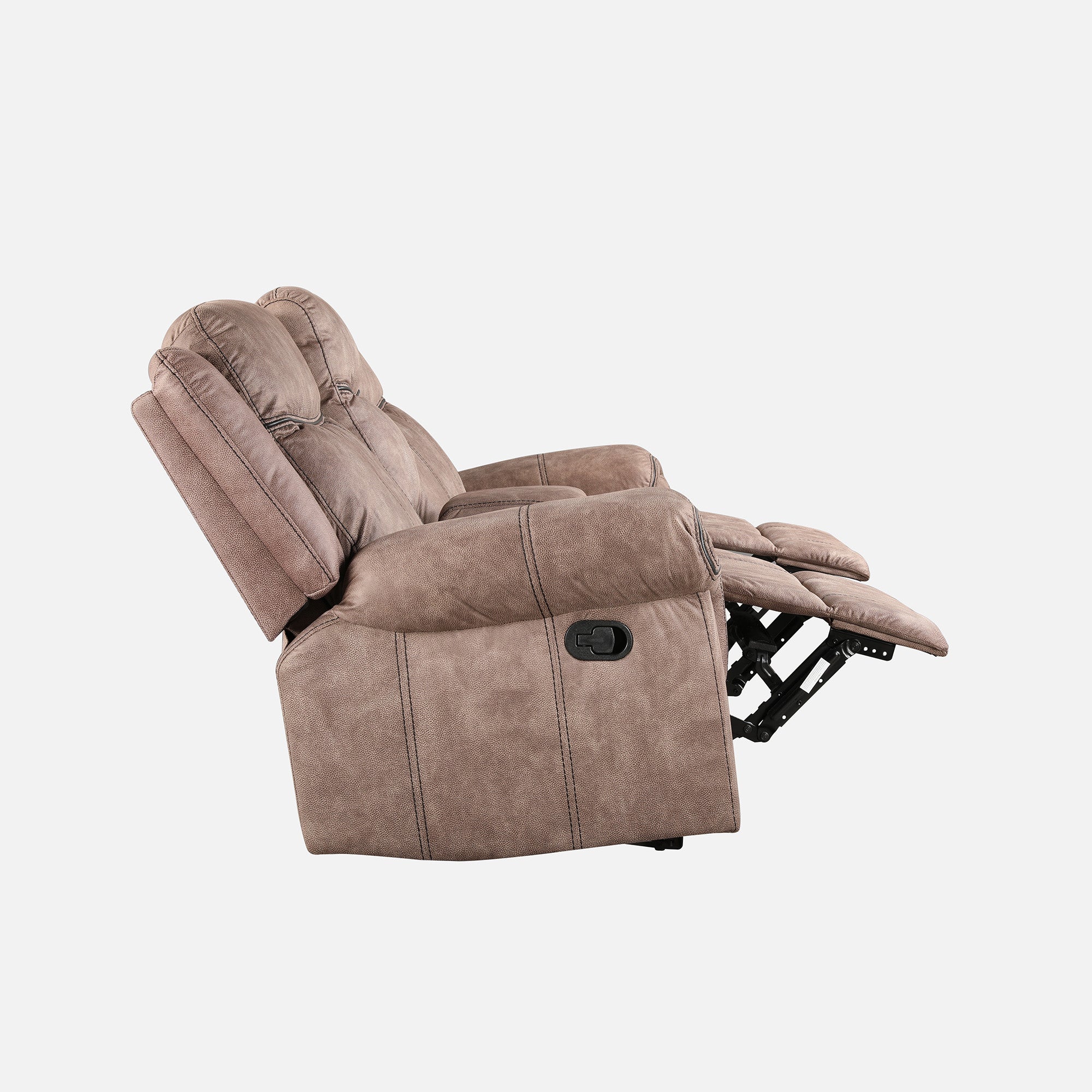 Enfield Fabric 2 Seater Recliner in Brown Colour