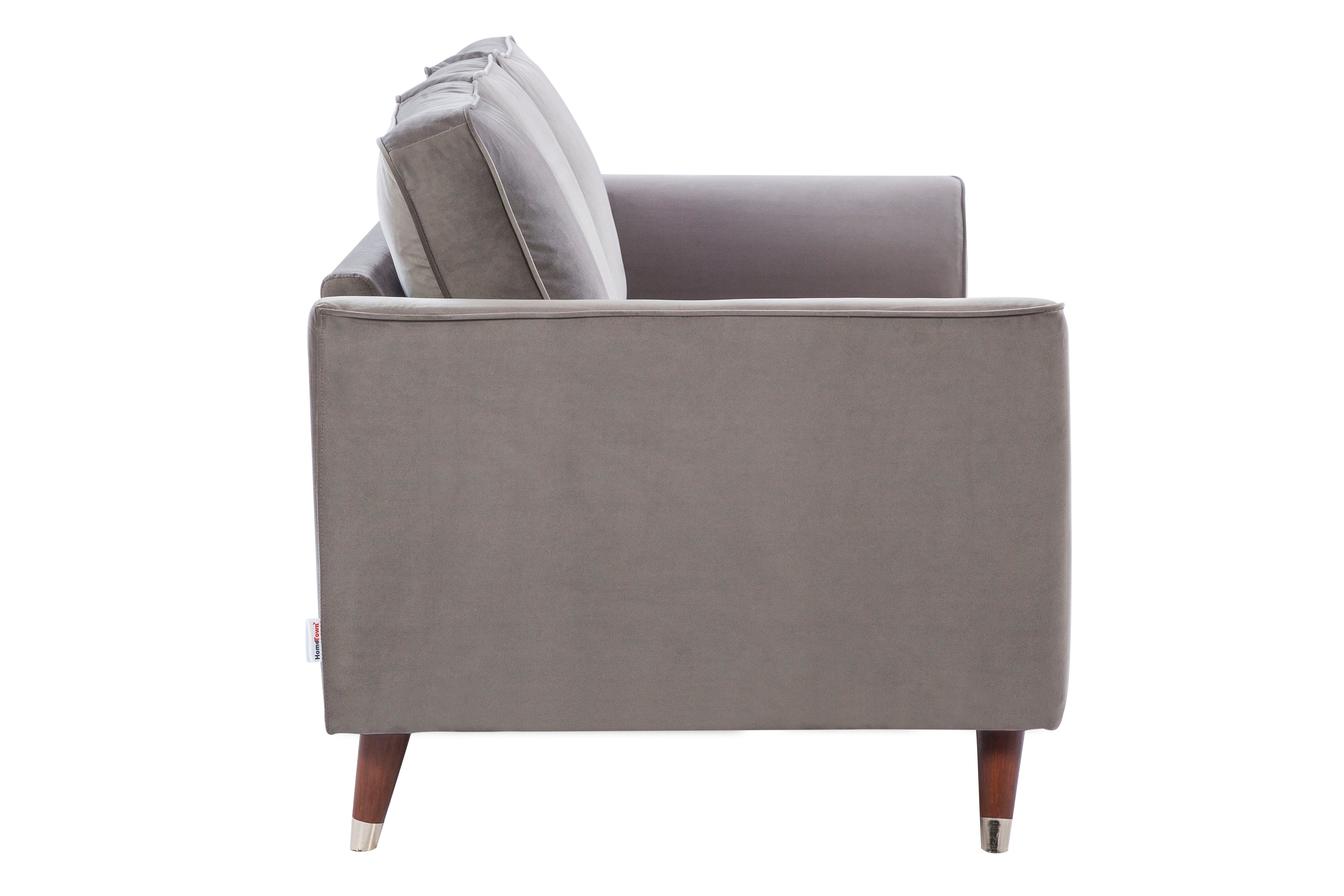 Magnific Velvet Three Seater Sofa in Dark Grey Colour