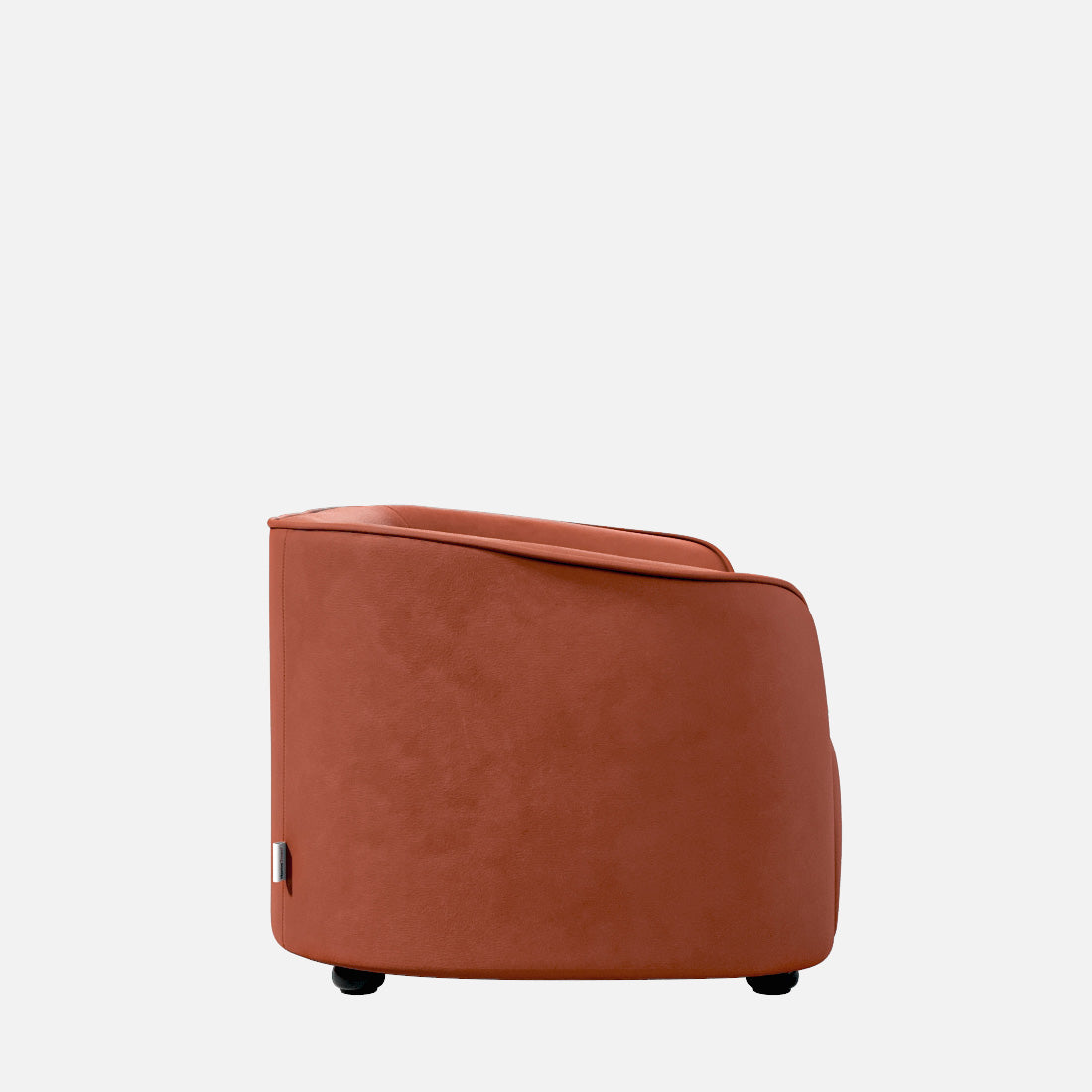 Elise Velvet Fabric Two Seater Sofa in Rust Colour