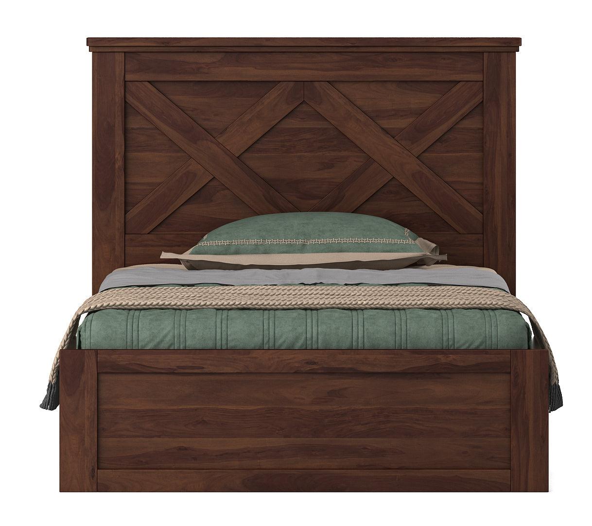 Antwerp Single Bed with Box Storage in Sheesham Colour