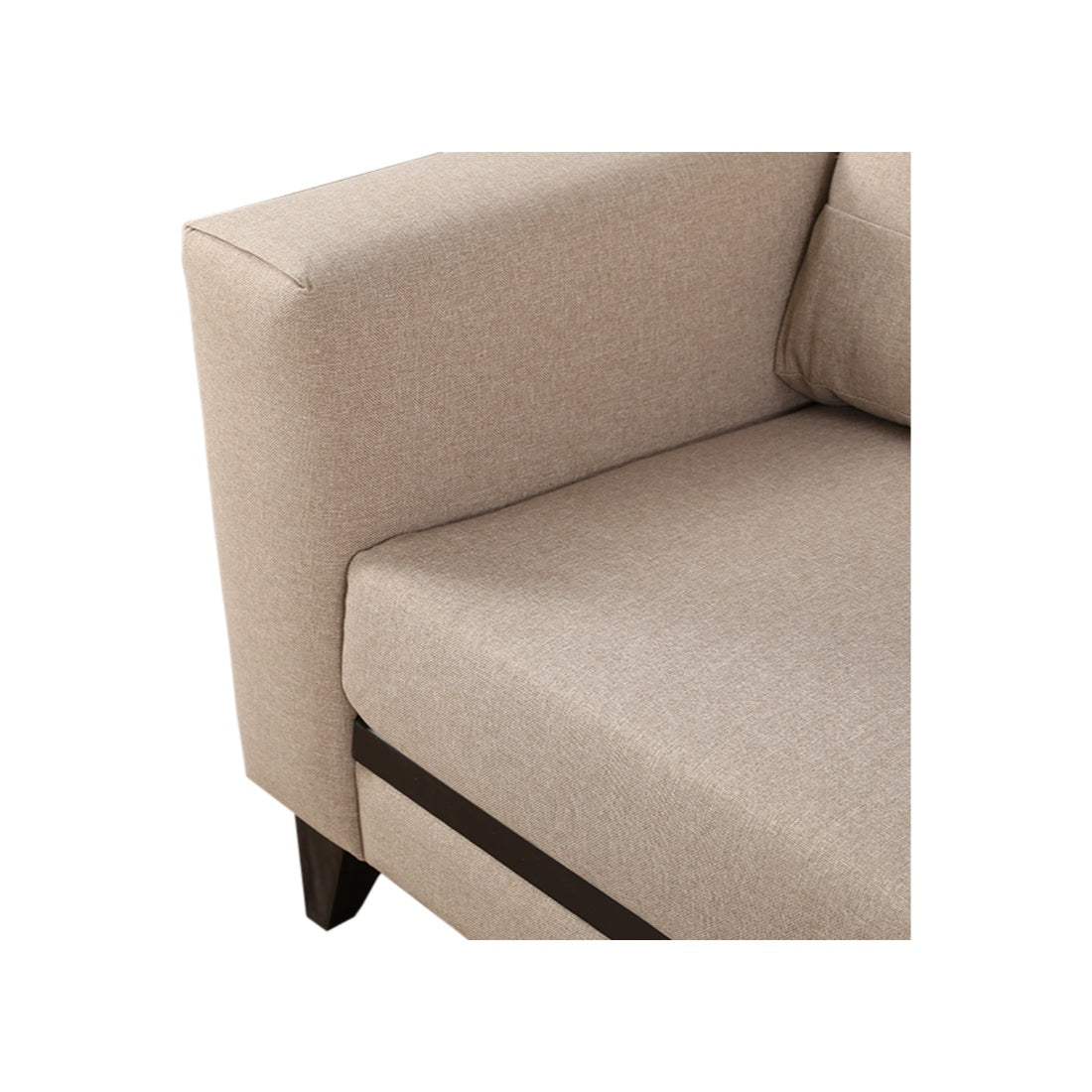 Garcia Fabric Three Seater Sofa in Beige Colour