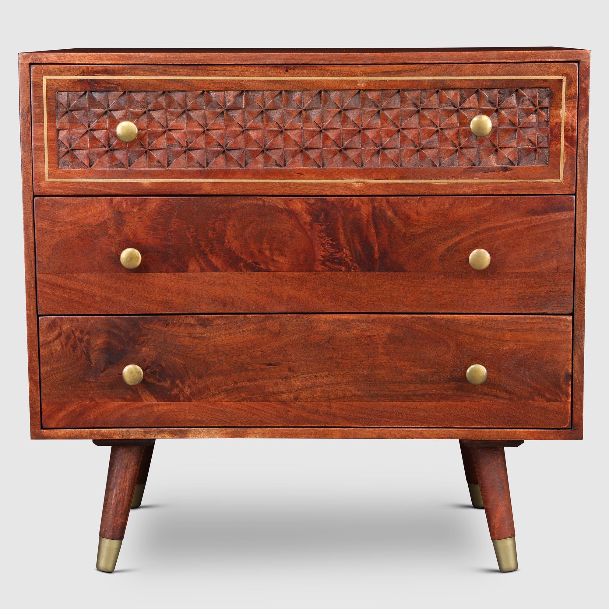 Phoolkari Chest Of Drawers in Honey Finish Colour