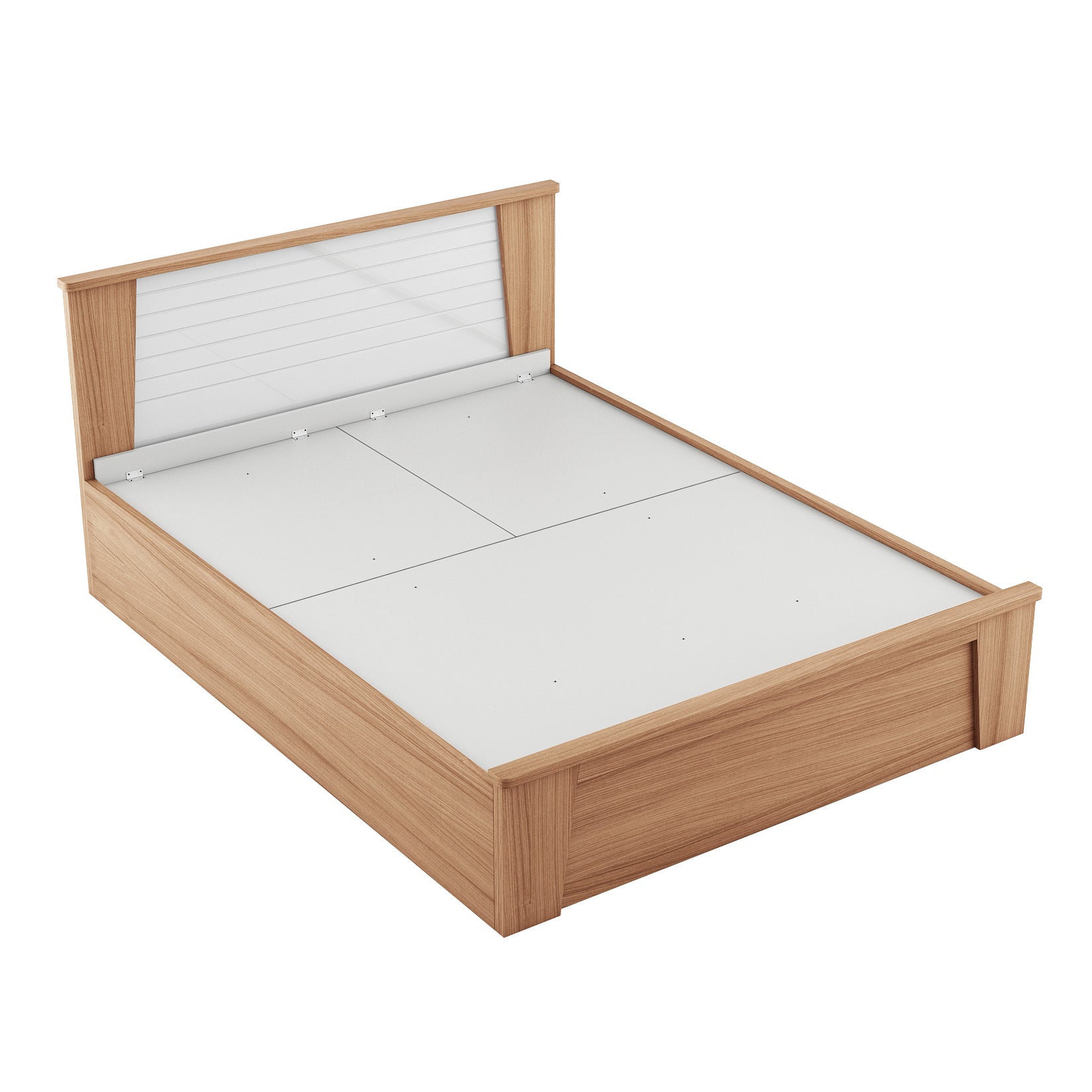 Ambra King Bed with Hydraulic Storage in Oak Colour