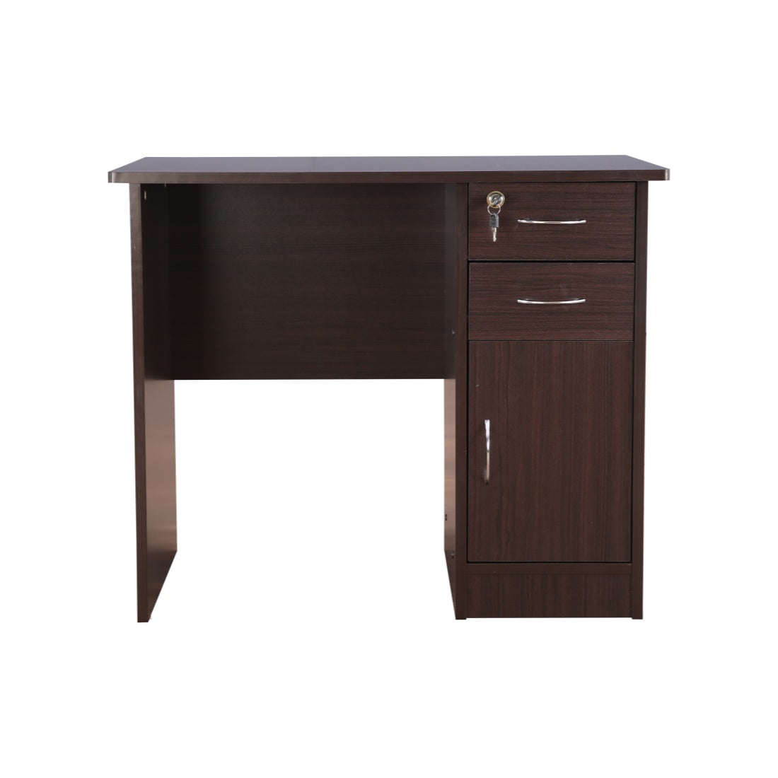 Simply Engineered Wood Study Table with 3 Drawer in Walnut Colour