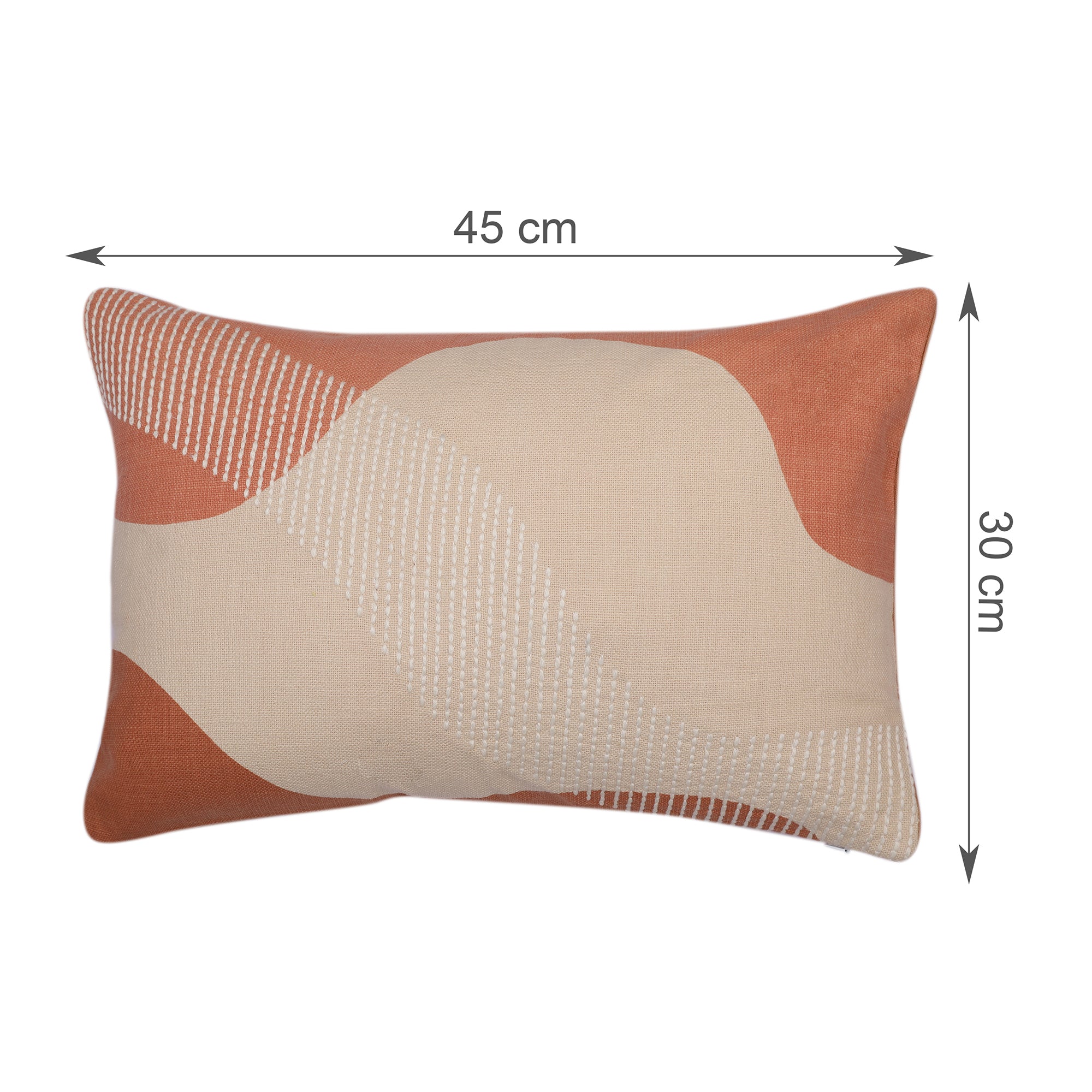 Modern Chic Cushion Cover Rust/Off White, 30X45cm