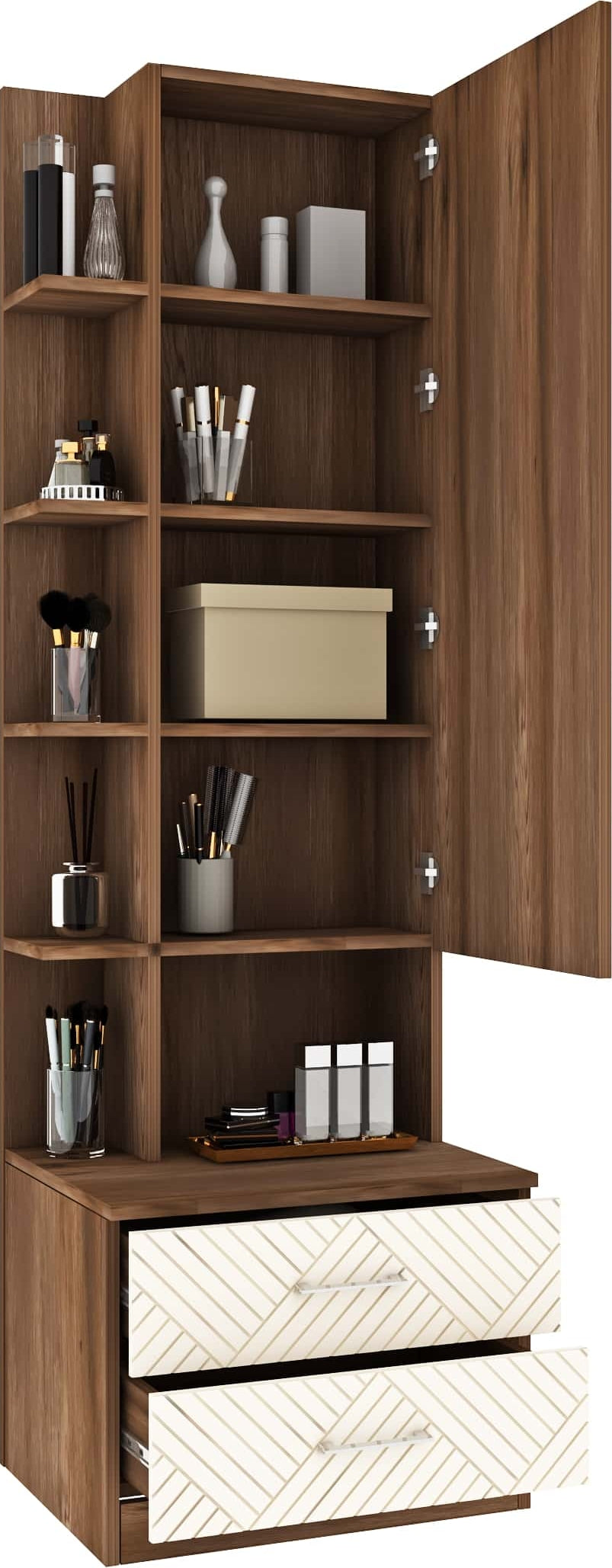 Saville Dressing Table with Mirror in Dark Vogue Colour