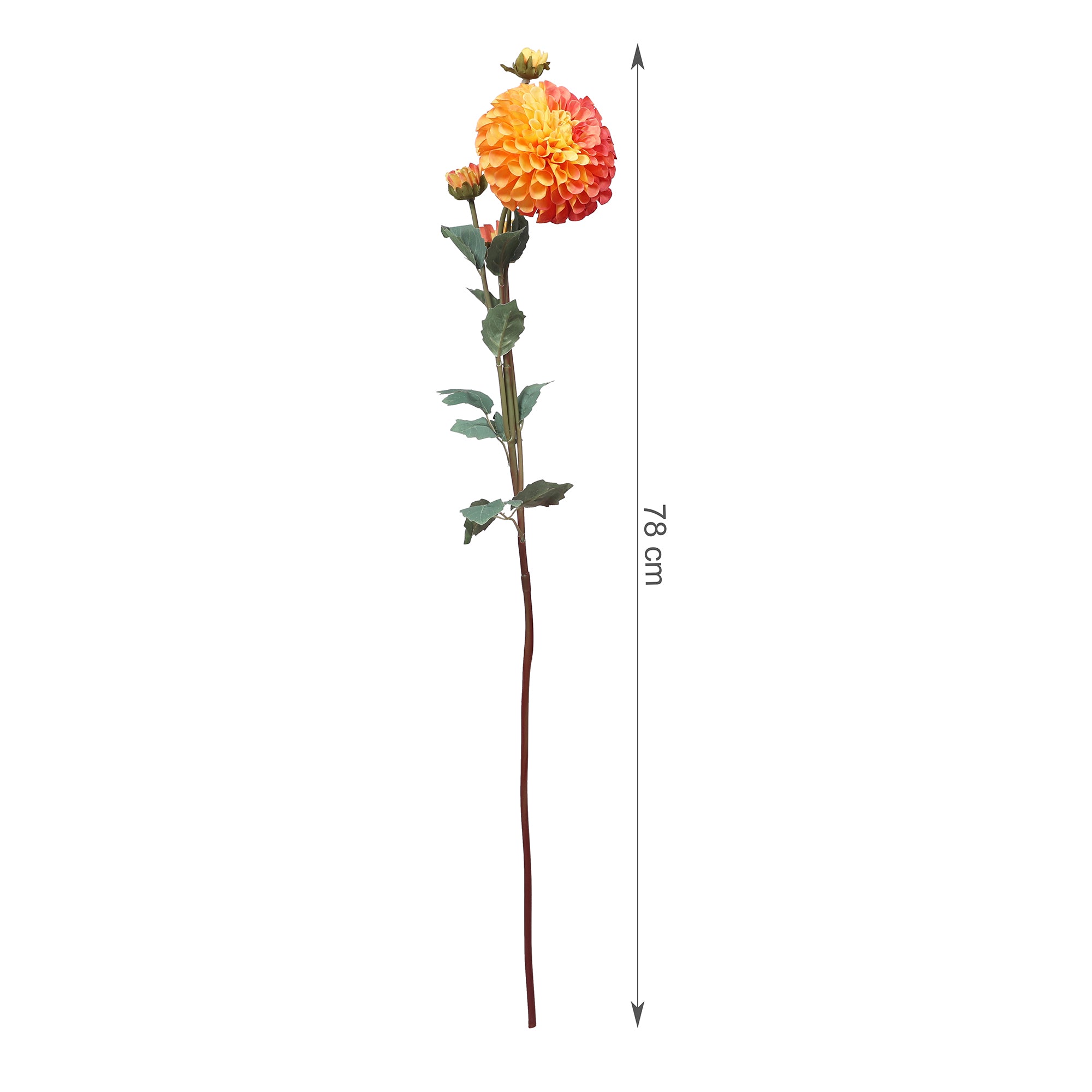 Blume Artificial Flower Dahlia Stem 78cm in Yellow Colour By Living Essence