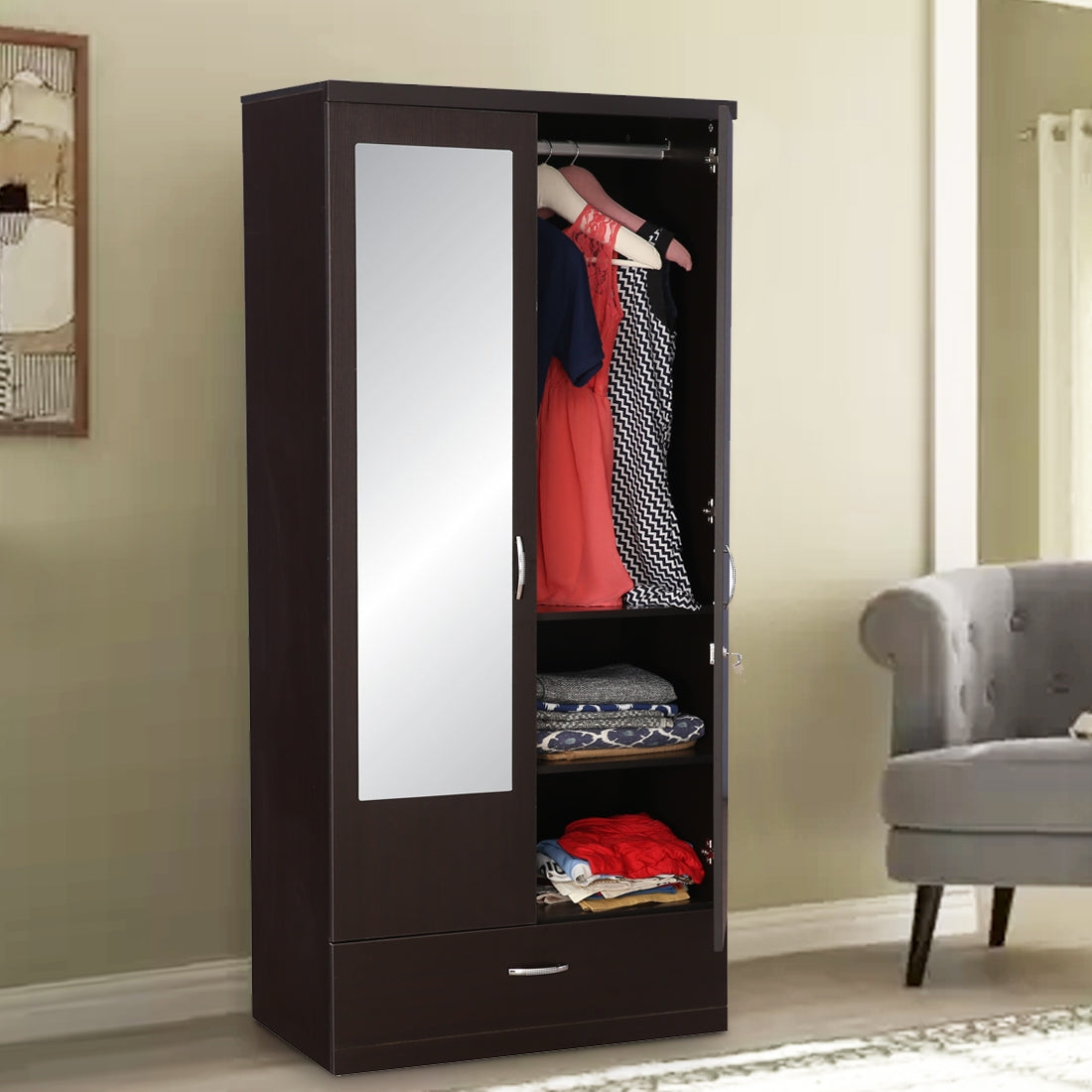 Utsav 2 door wardrobe in Wenge Colour