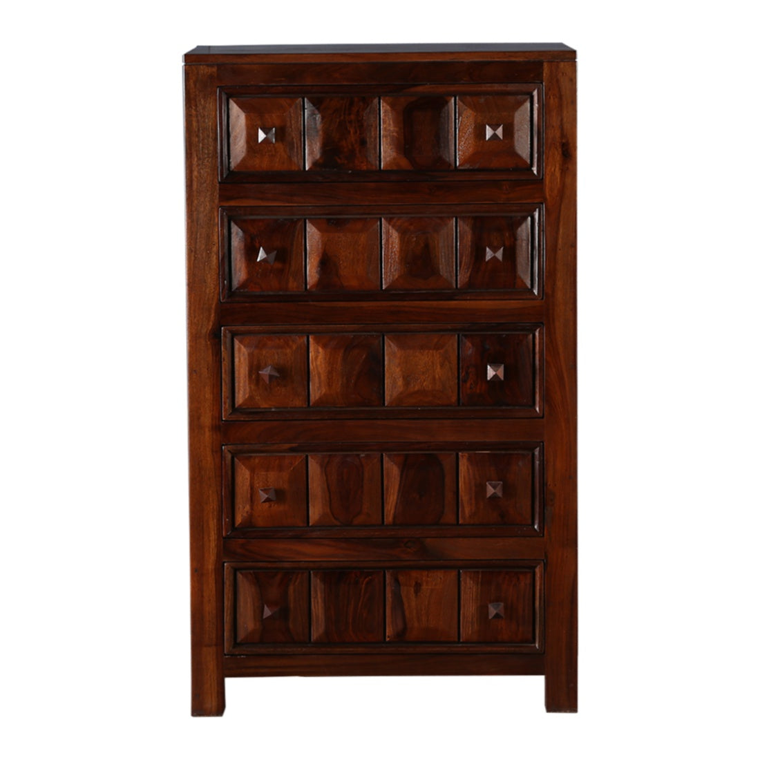 Woodrow Sheesham Wood(Rosewood) Chest of Drawer in Honey Colour