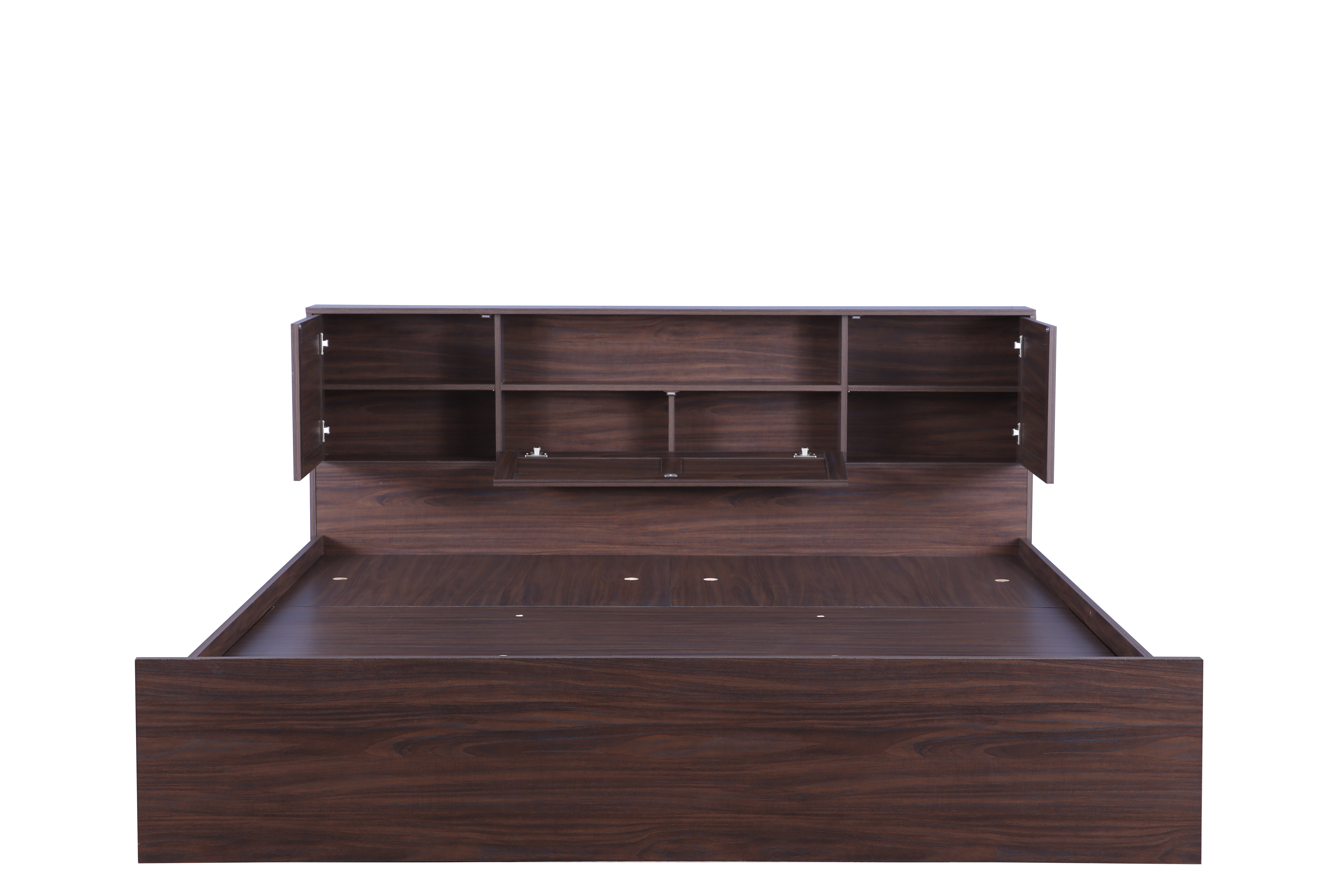 Bolton King Bed with Hydraulic storage in Walnut Colour
