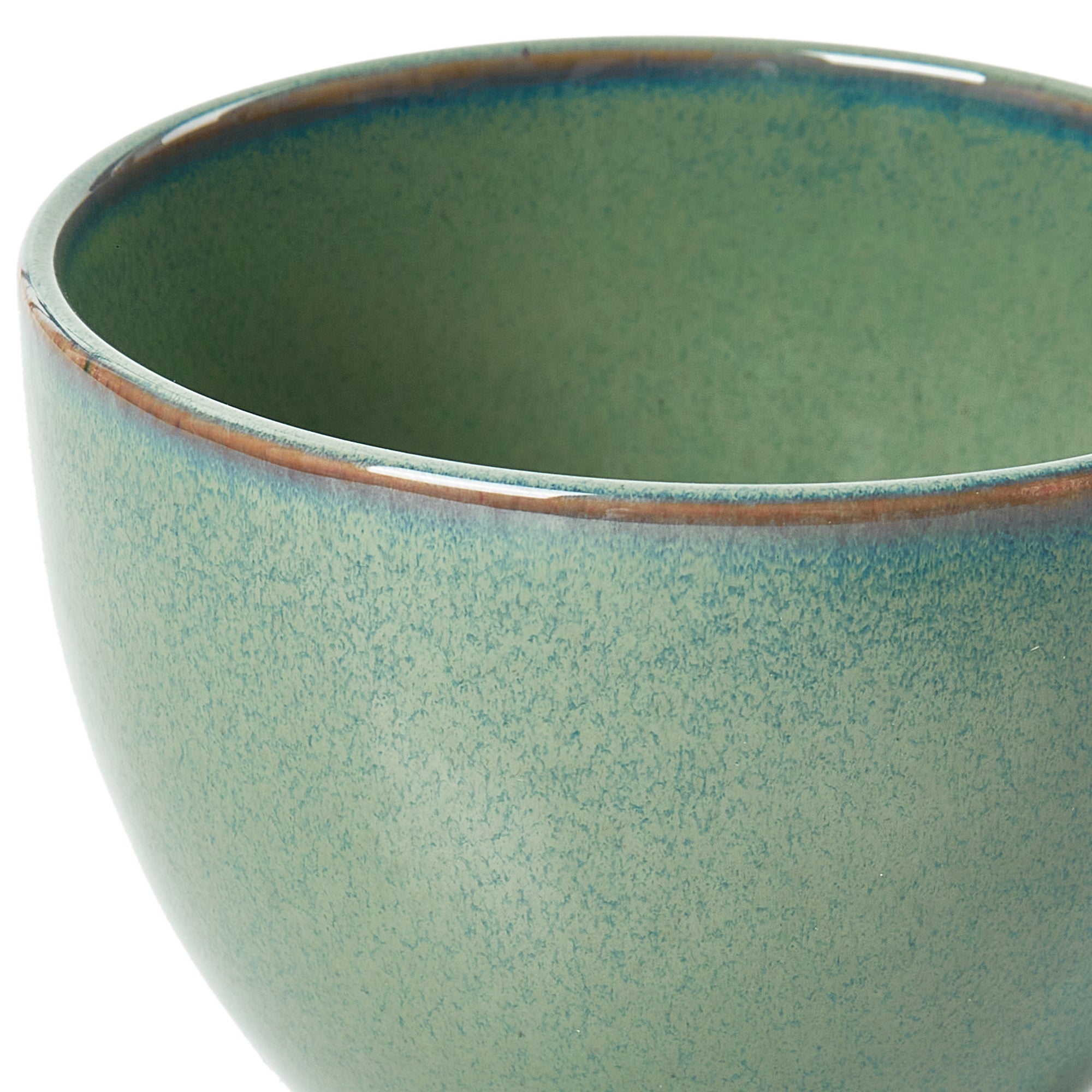 Hygge Studio Pottery Stoneware Cup & Saucer Set of 4 in Sage Green Colour