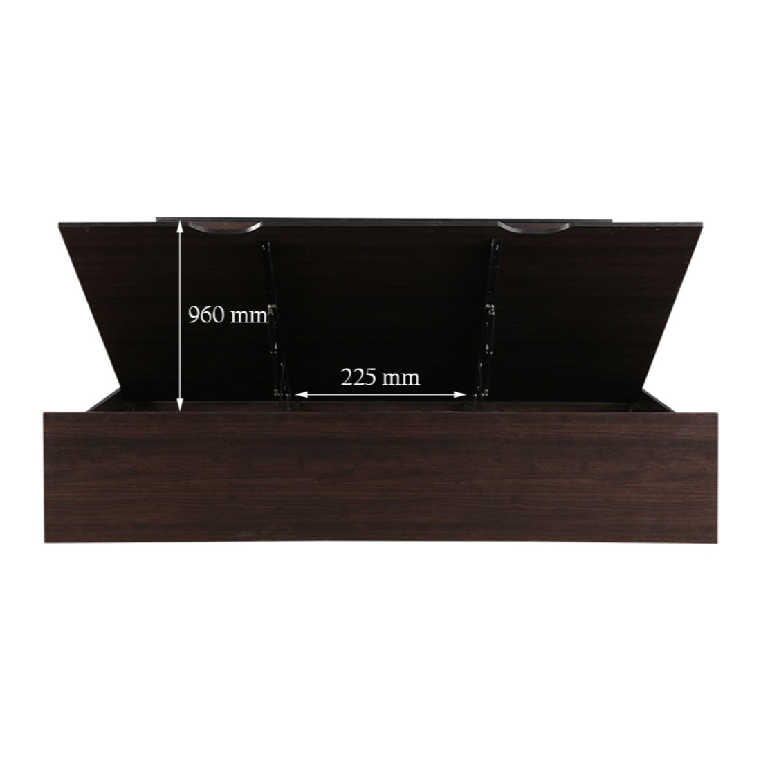 Bolton Queen bed with Hydraulic storage in Wenge Colour