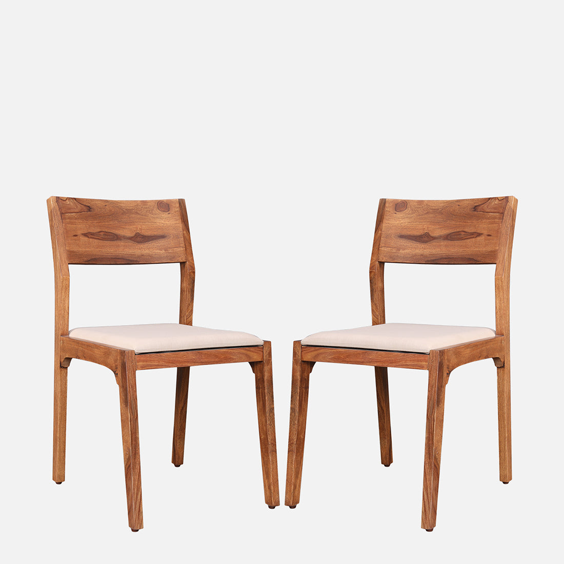 Axel Solidwood Six Seater Dining Set With Bench in Natural Sheesham Colour