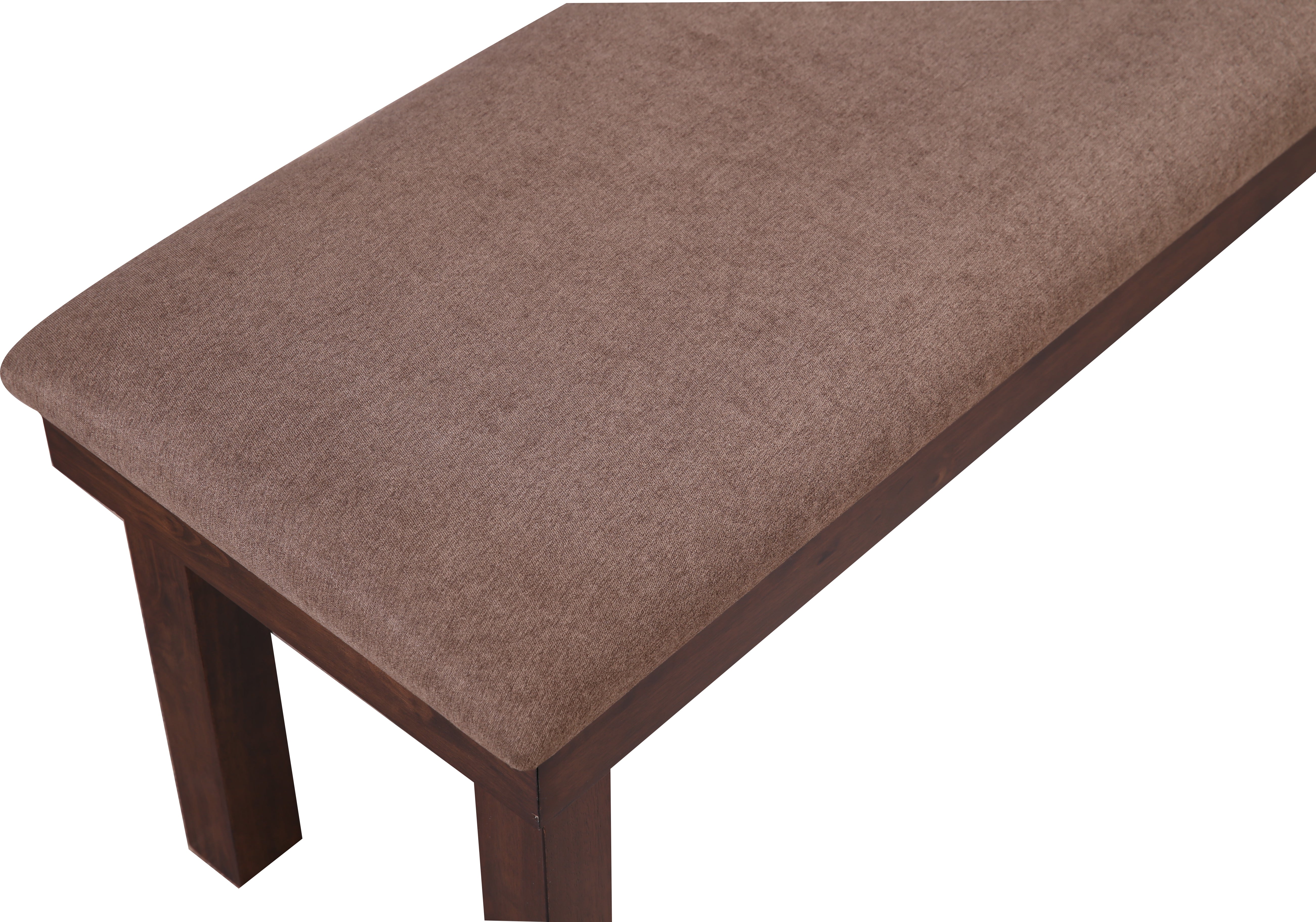 Hopton Solidwood 6 Seater Dining Set With Bench in Walnut Colour