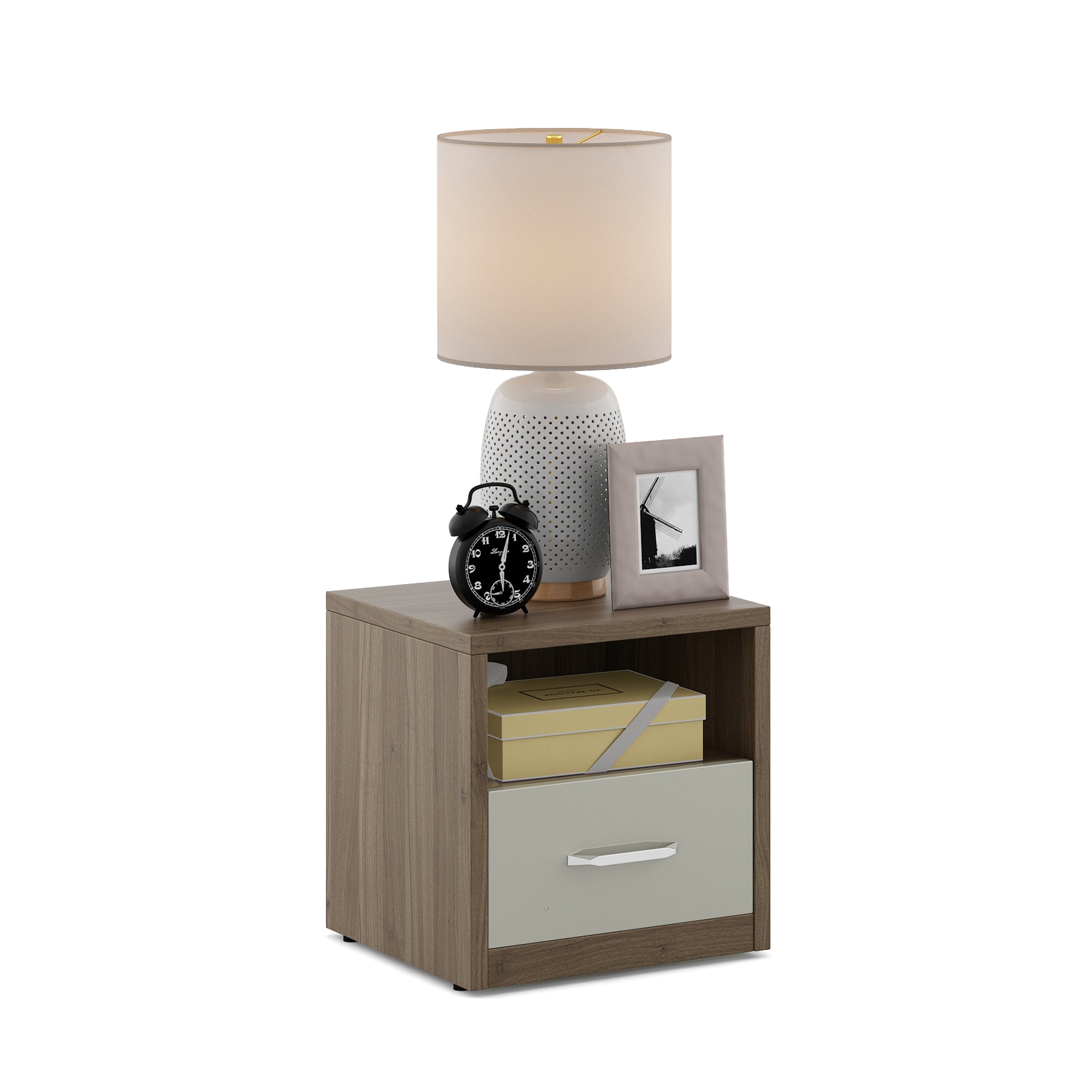 Cascade  Night Stand in Lyon walnut Colour