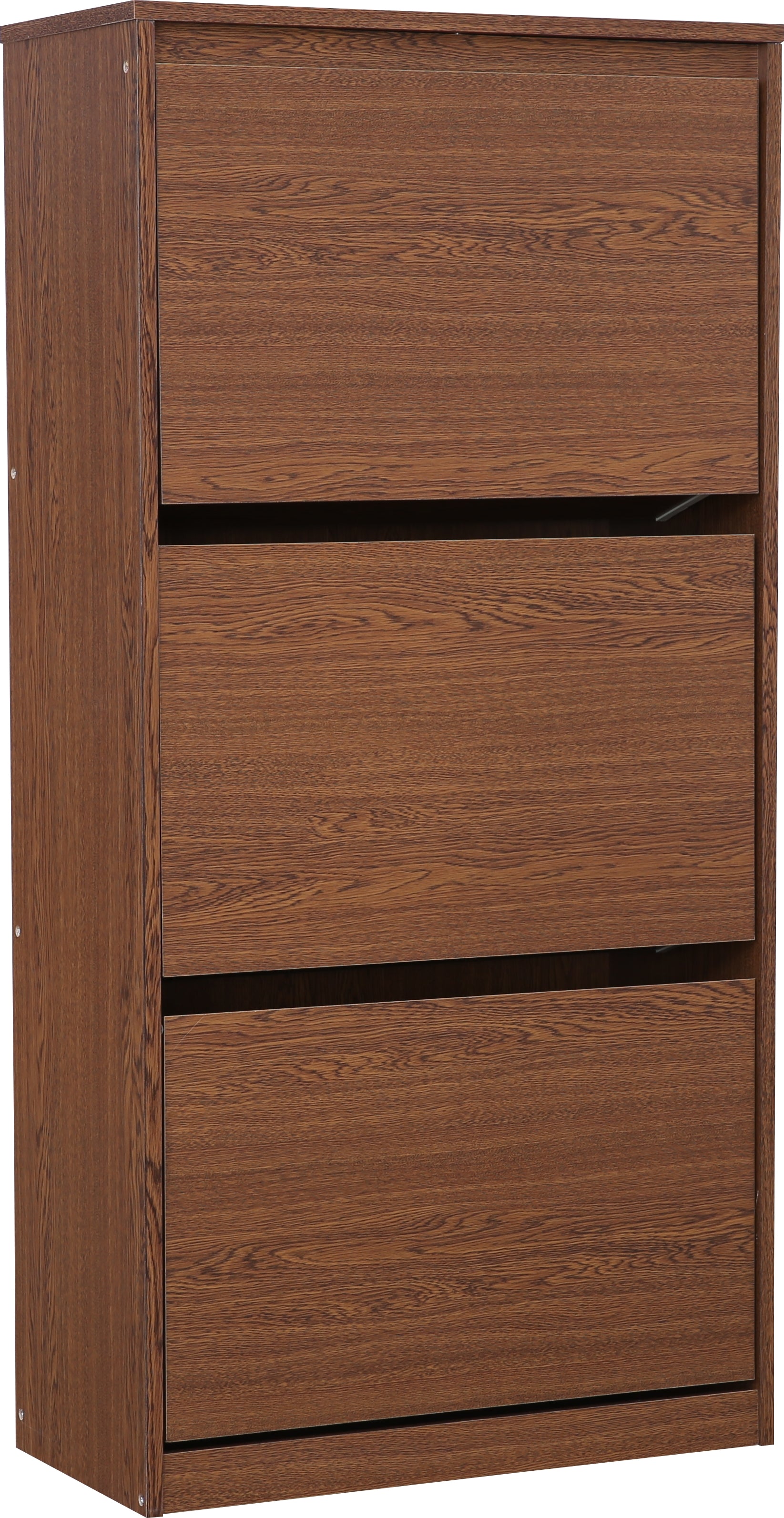 Alder Engineered Wood 3 tier Shoe Rack in Oak Colour