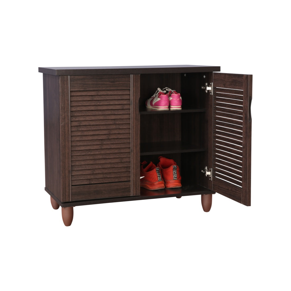 Riveria Engineered Wood Shoe Rack in Wenge Colour
