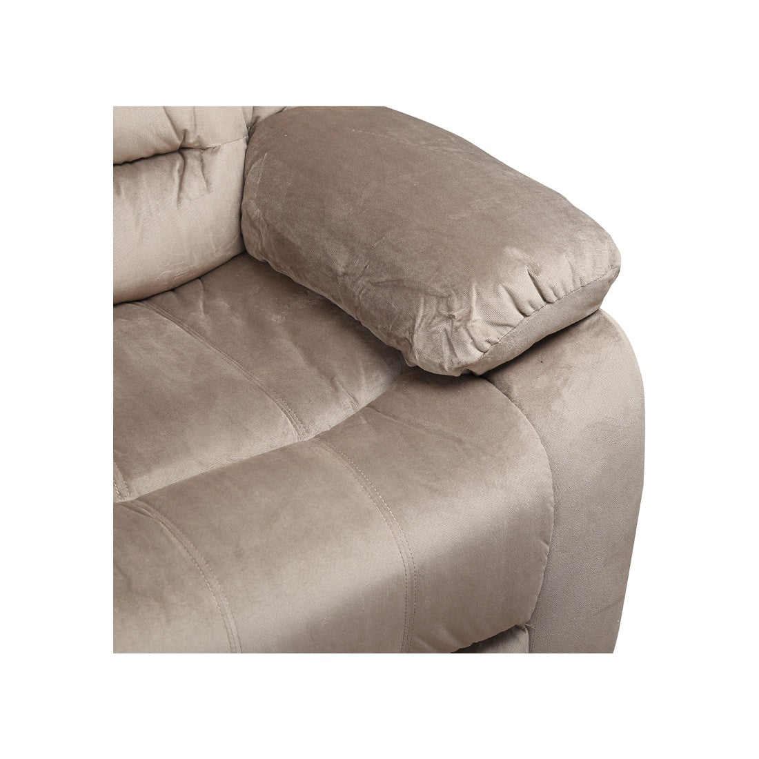 Bradford Fabric Three Seater Recliner in Beige Colour