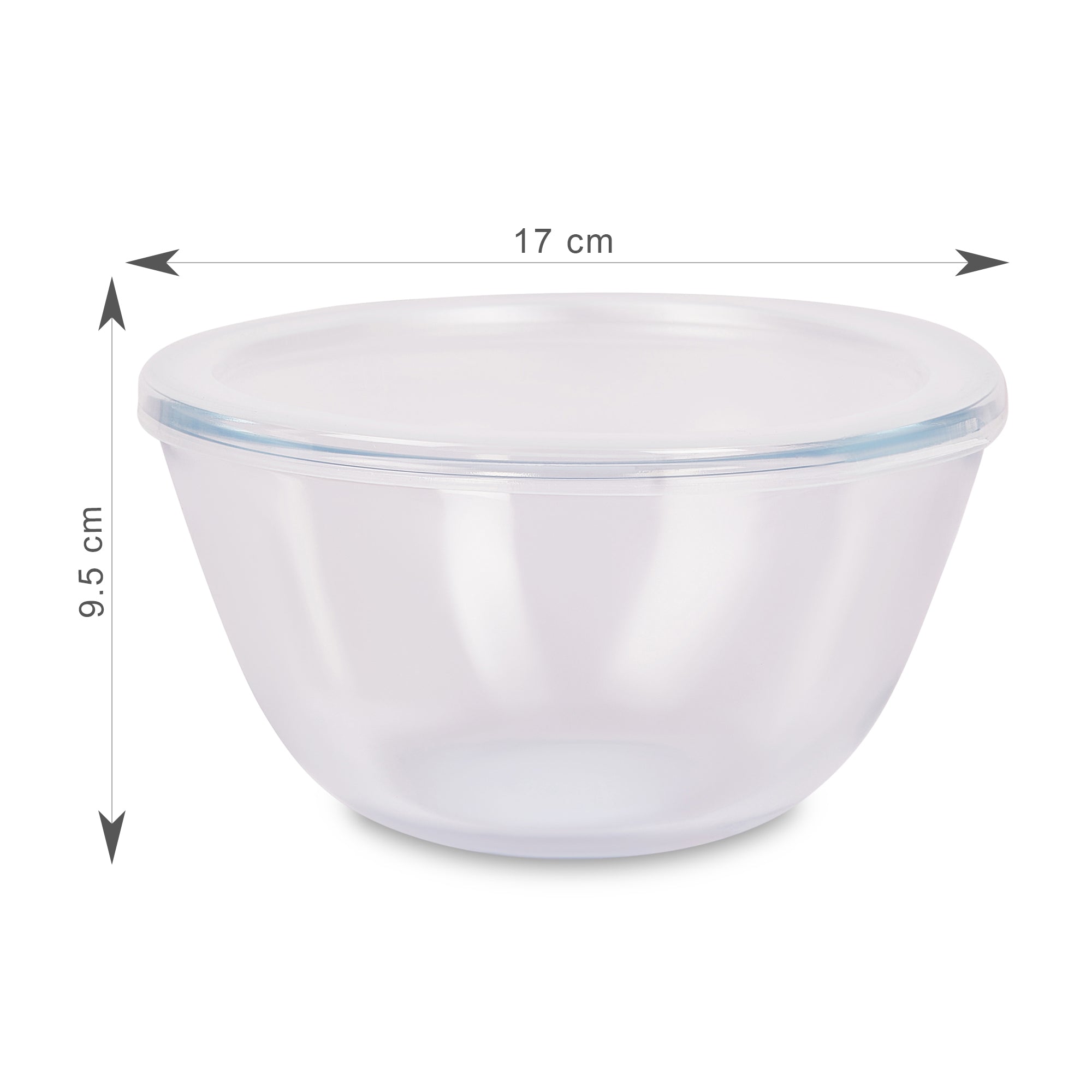 Fiesta Borosilicate Glass Casserole Set of 4 in Clear Colour
