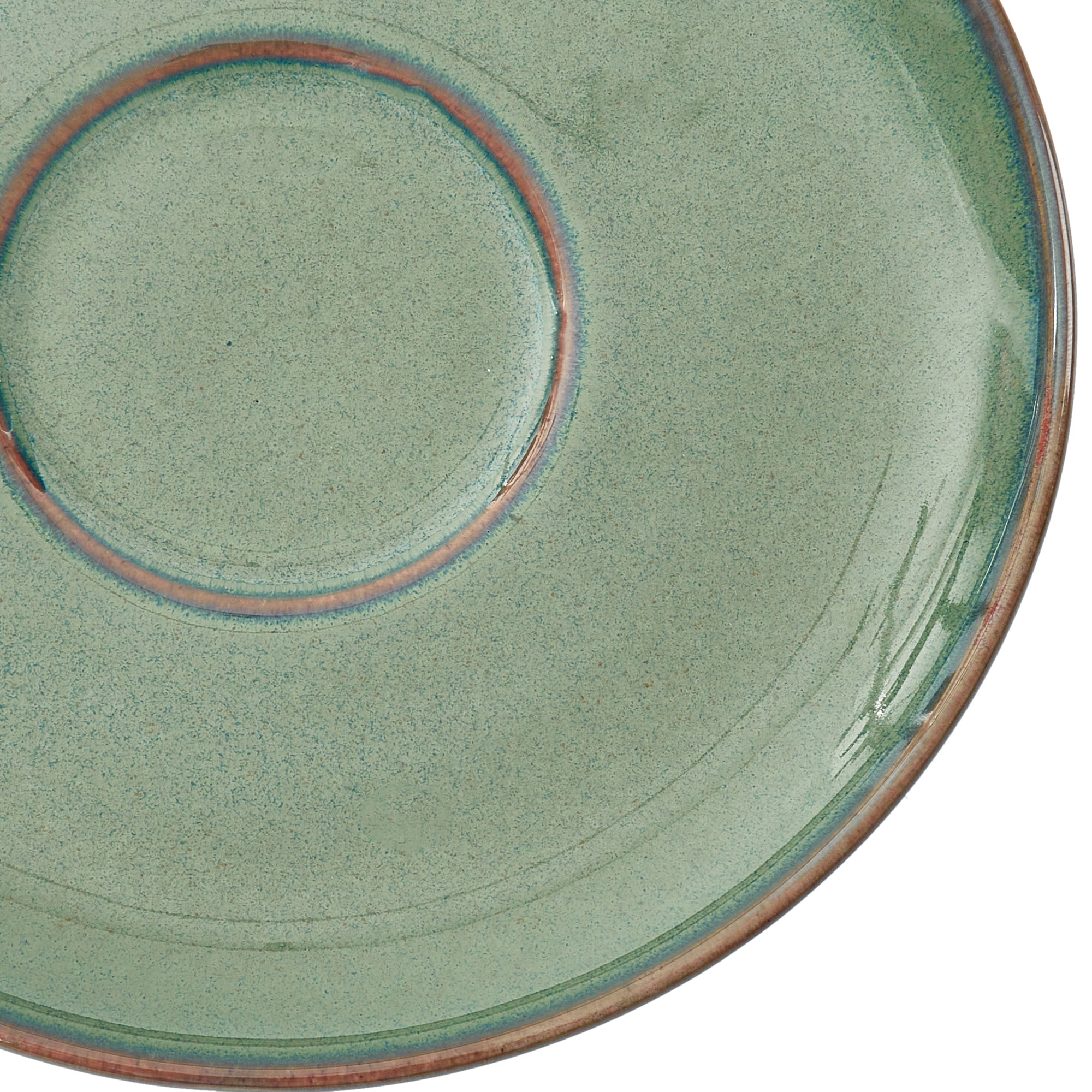Hygge Studio Pottery Stoneware Cup & Saucer Set of 4 in Sage Green Colour